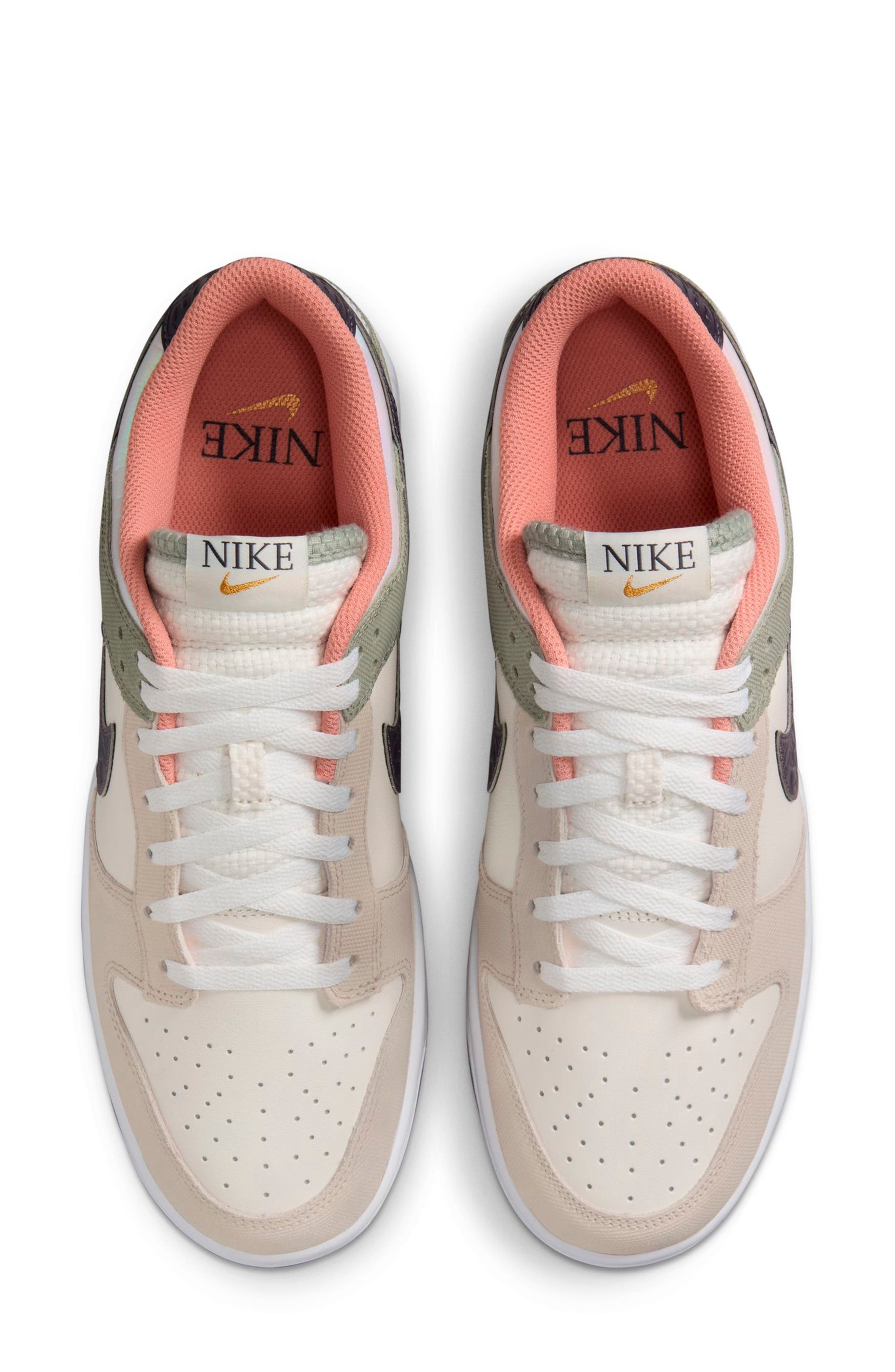 Nike Dunk Low Retro SE Basketball Sneaker in Sail/Gridiron/Bone/Jade at Nordstrom - 3