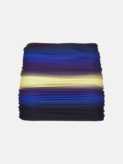 THE ATTICO BLUE, BLACK AND LIGHT YELLOW MINI SKIRT outlook