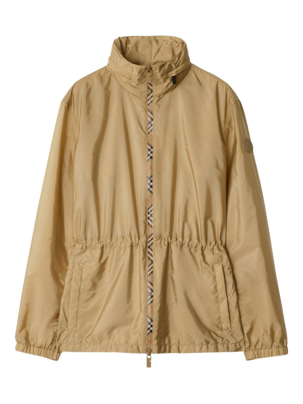 Check motif nylon jacket - 1