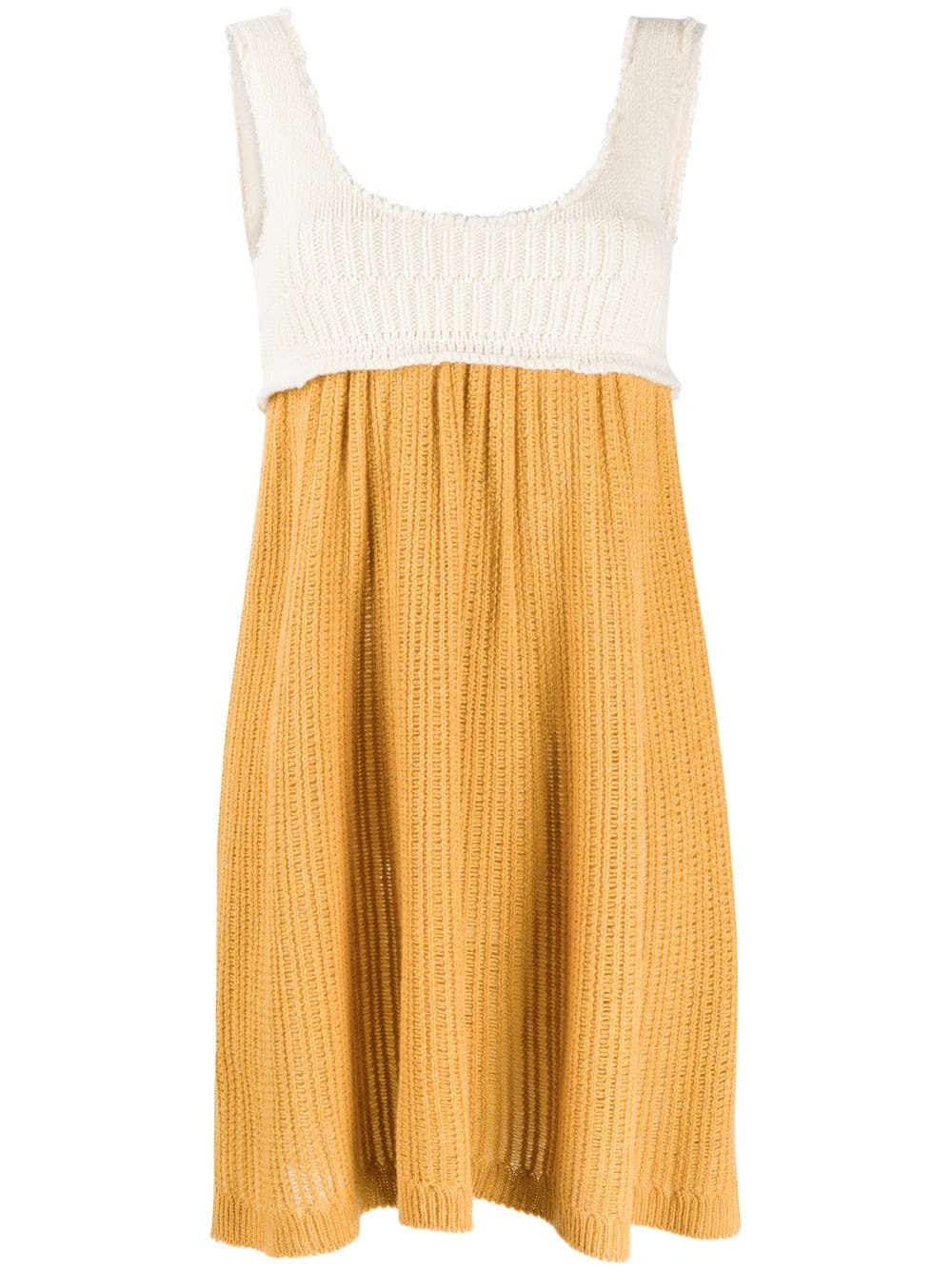 two-tone knitted dress - 1