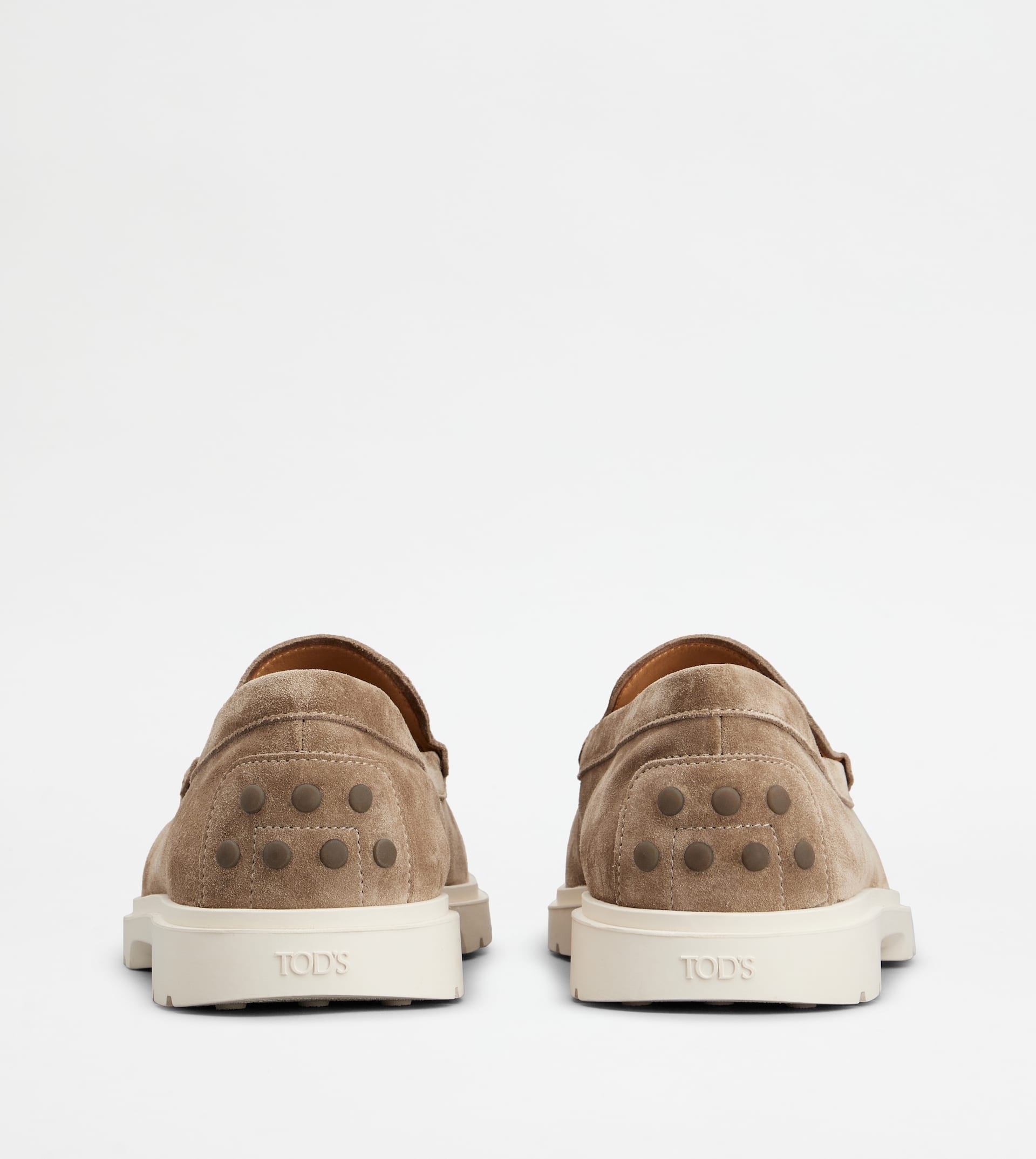 SLIPPER LOAFERS IN SUEDE - BEIGE - 3
