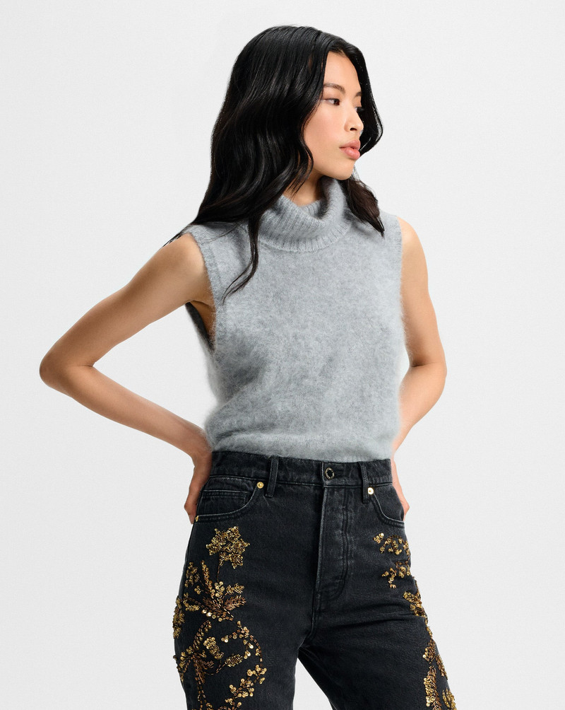 VERONICA BEARD MAZZY BRUSHED CASHMERE SLEEVELESS SWEATER outlook