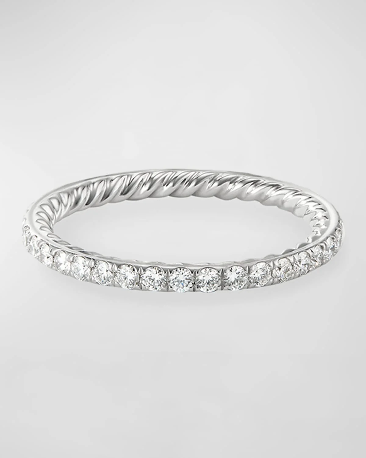 DY Eden Band Ring with Gemstones in Platinum - 1