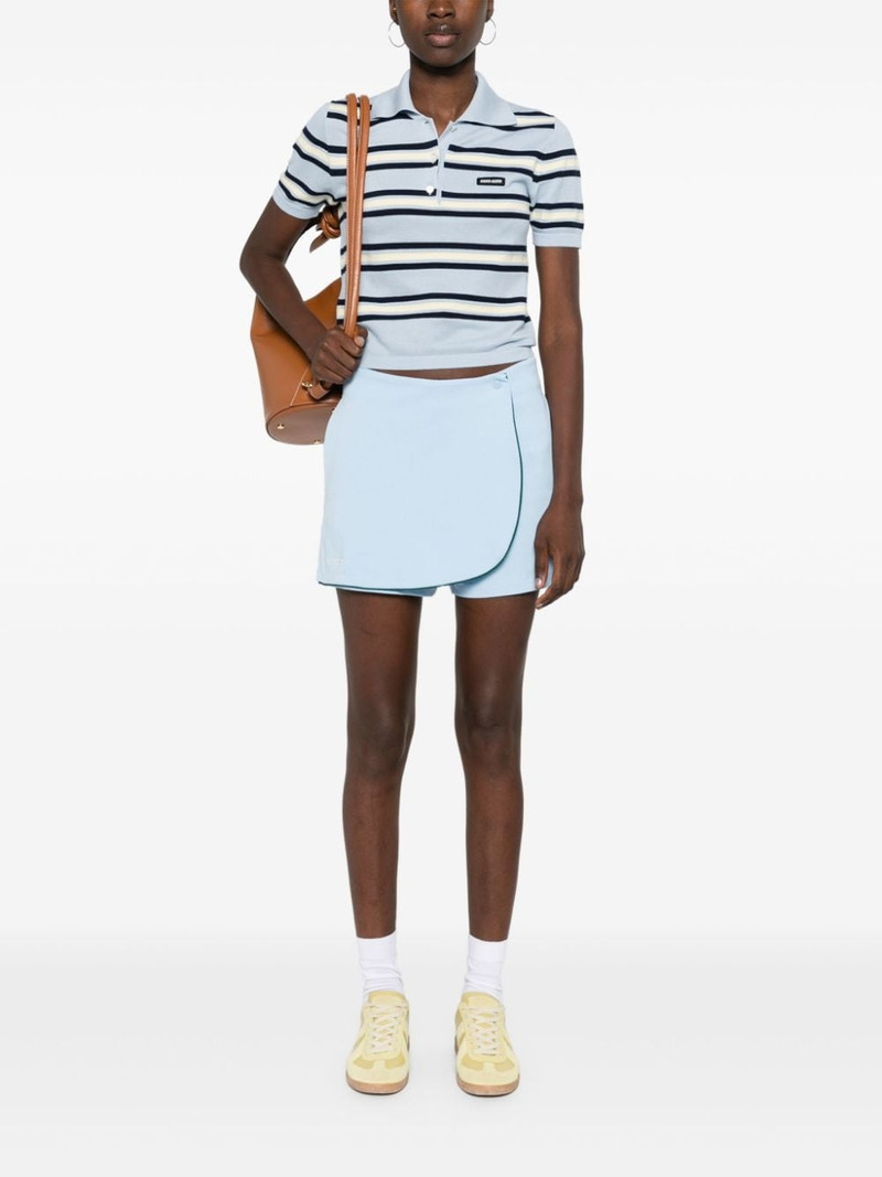 adidas logo-embroidered cotton skort outlook