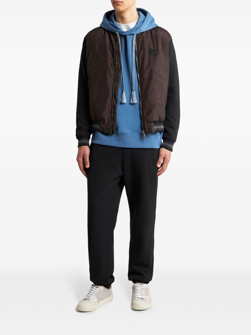 Etro Pegaso-embroidered drawstring hoodie outlook