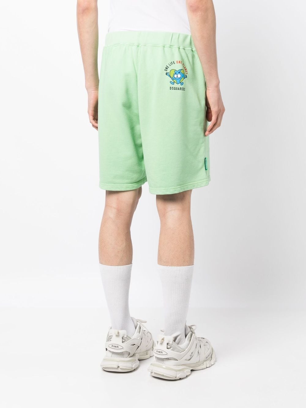 logo-print cotton shorts - 4