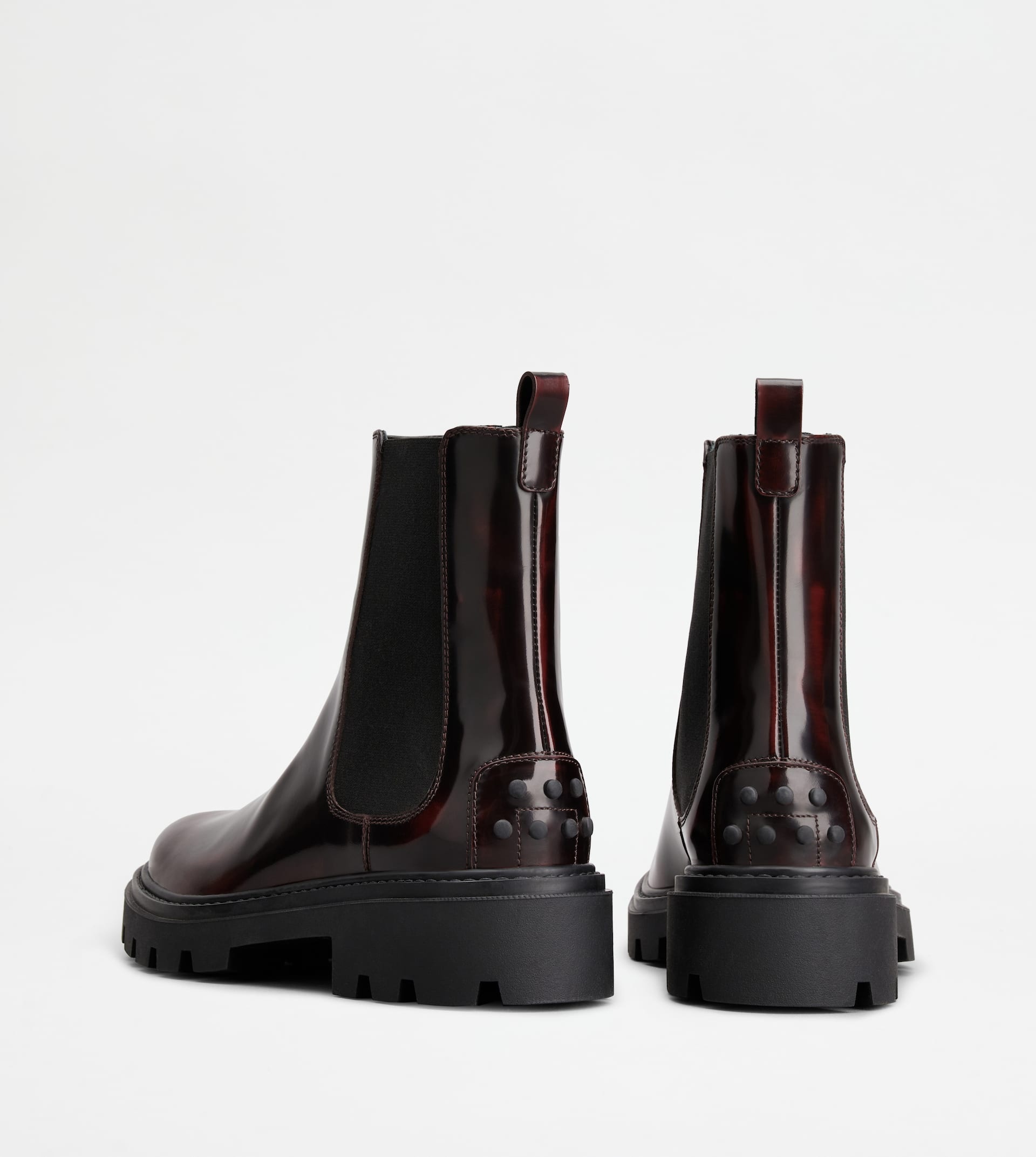 TOD'S CHELSEA BOOTS IN LEATHER - BURGUNDY - 3