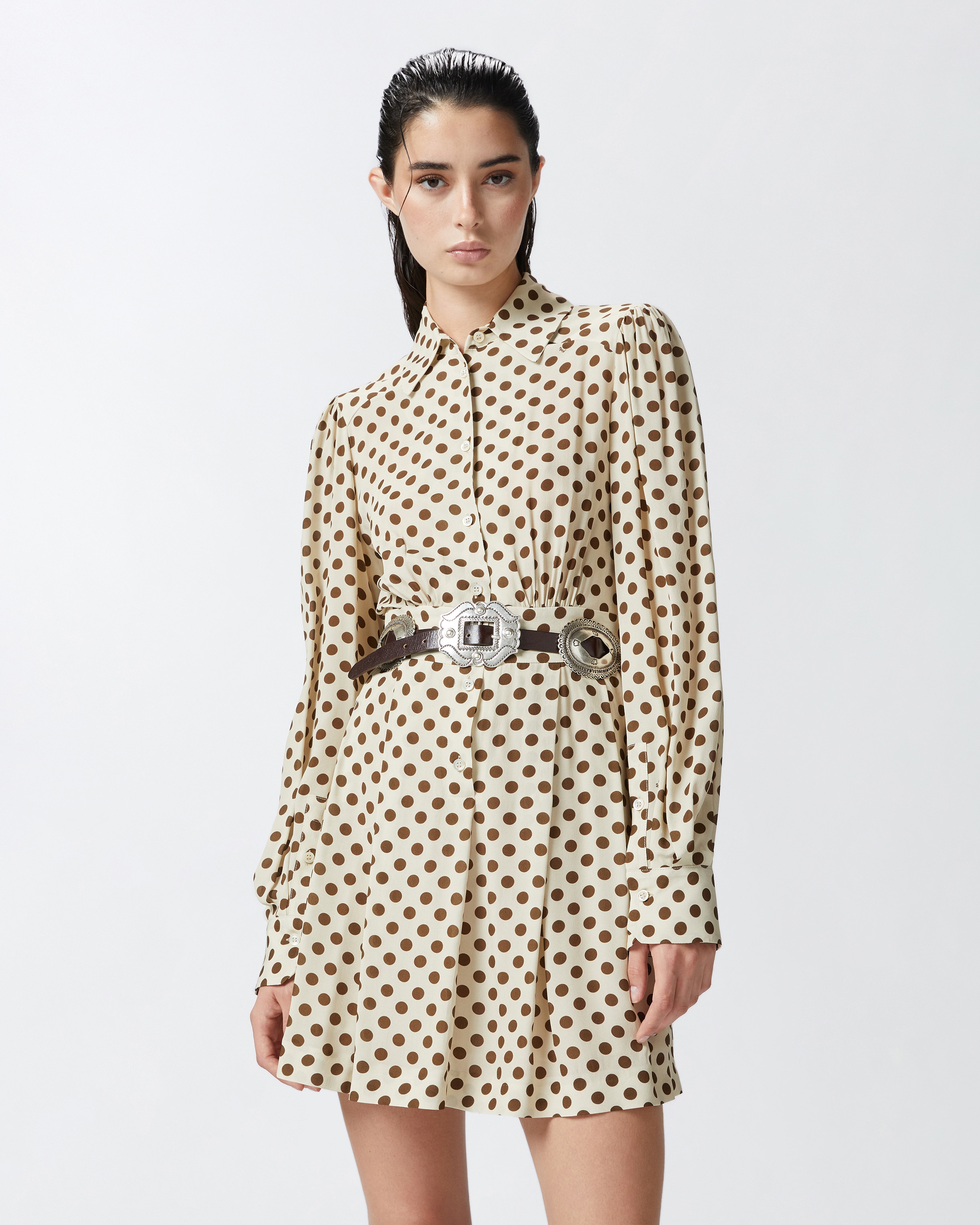 POLKA DOT SHIRT DRESS - 3
