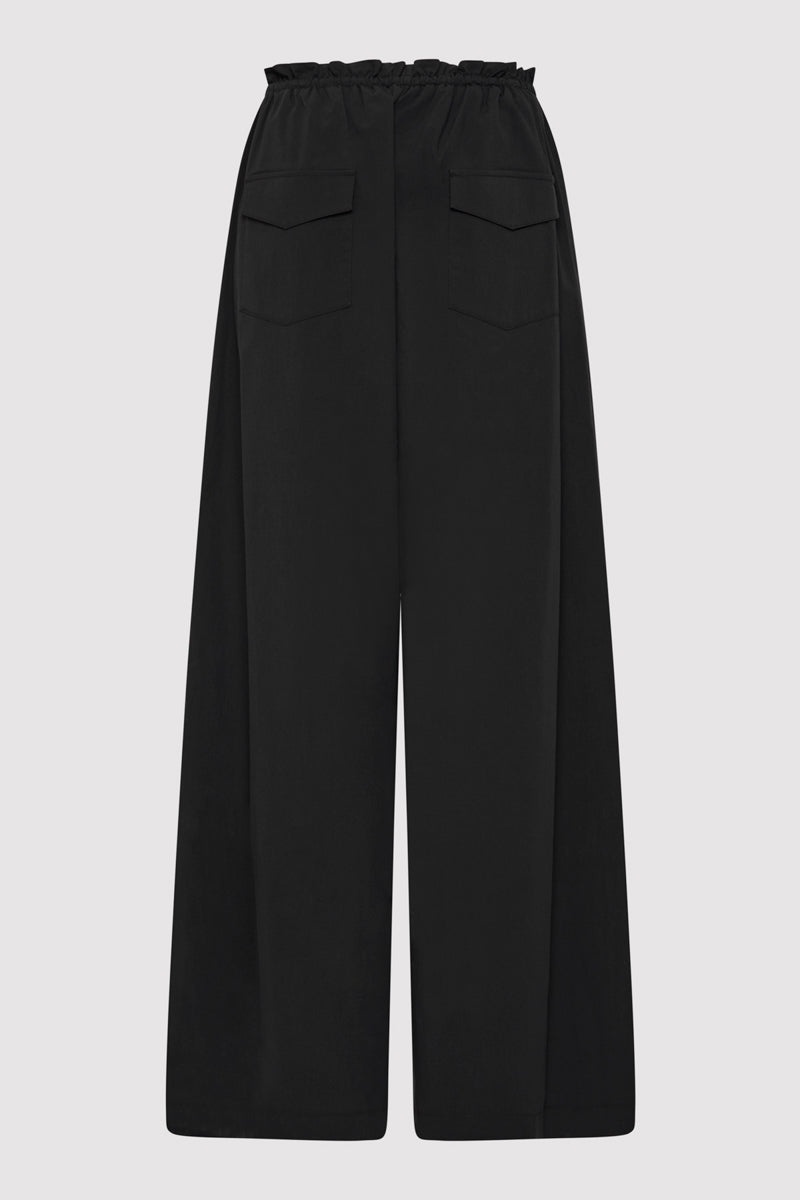 Petit Paperbag Waist Pants - Black - 7