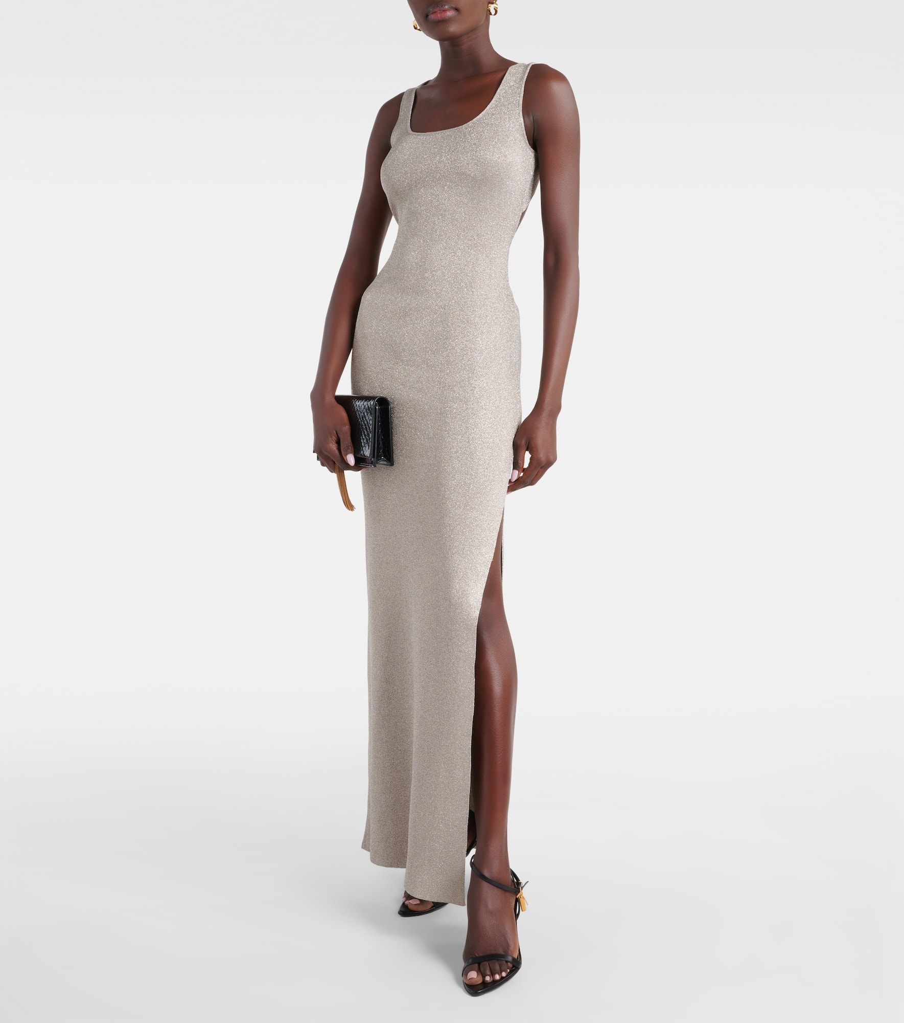 Metallic knit maxi dress - 2