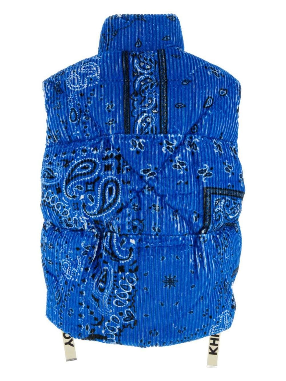 paisley-print corduroy padded gilet - 2