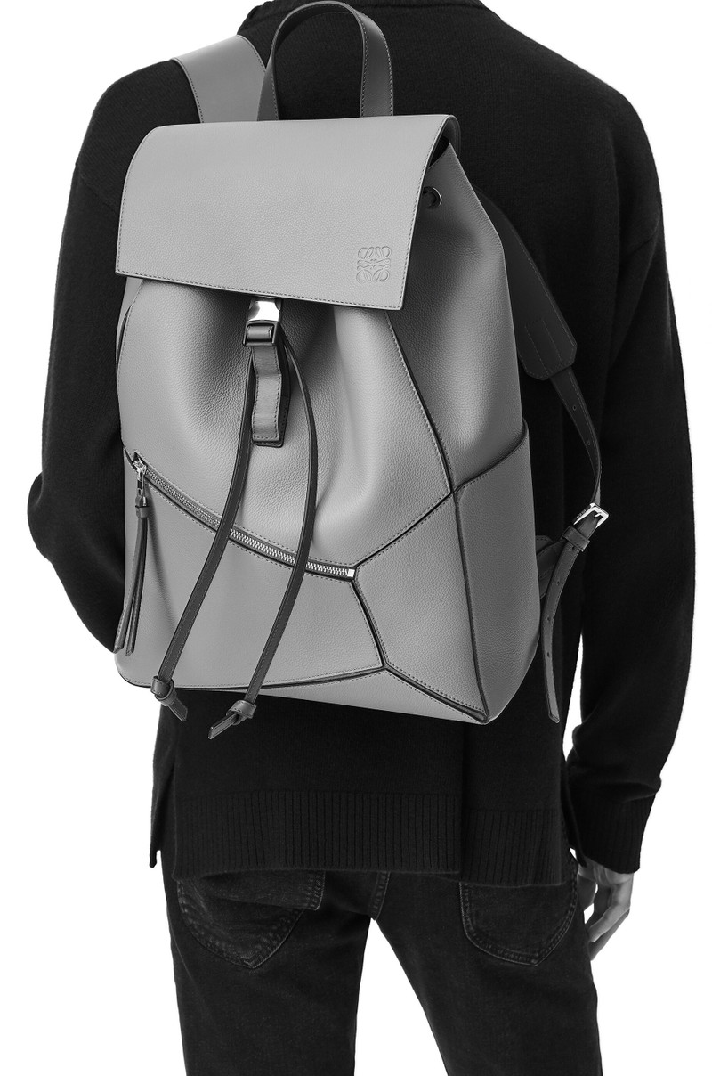 Puzzle backpack in nylon and  calfskin 7
