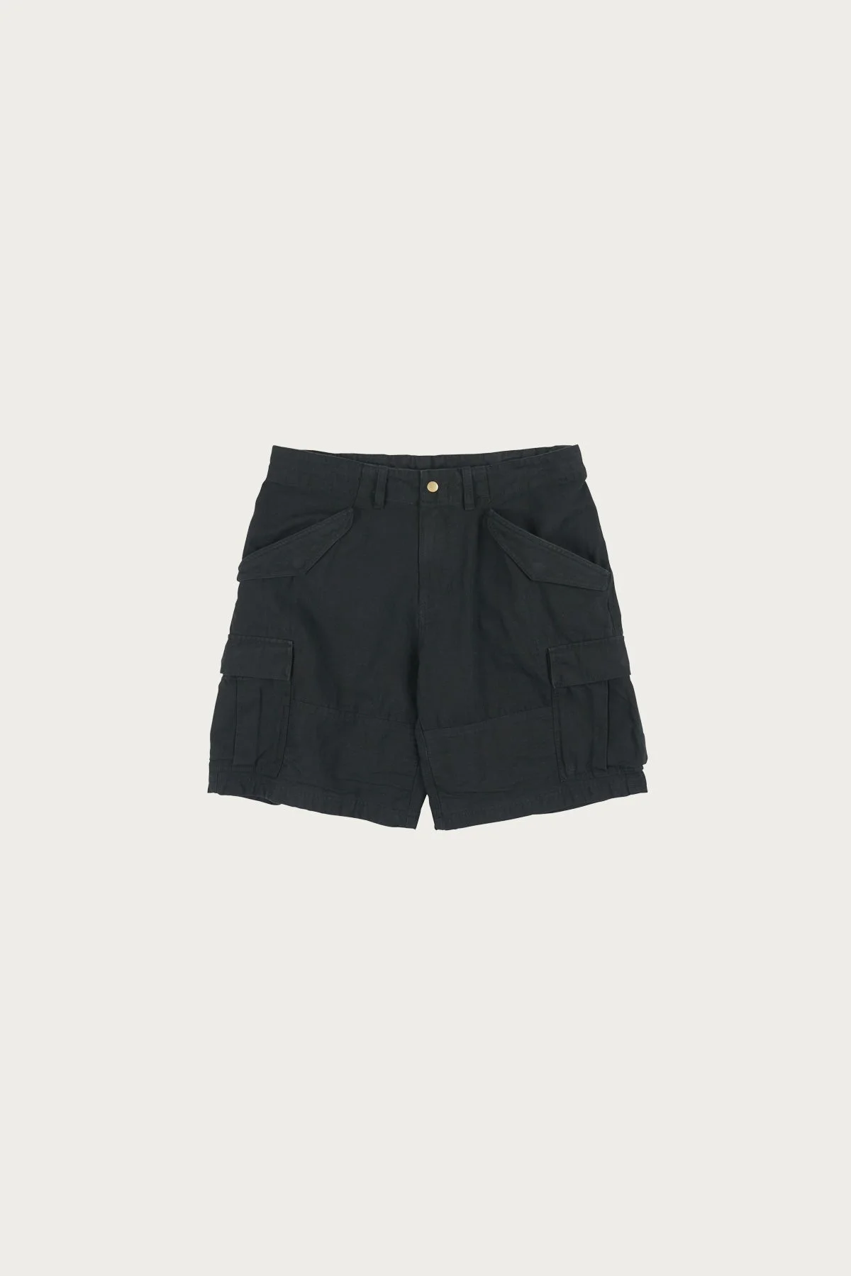 Canvas Essential Cargo Shorts - Black - 1