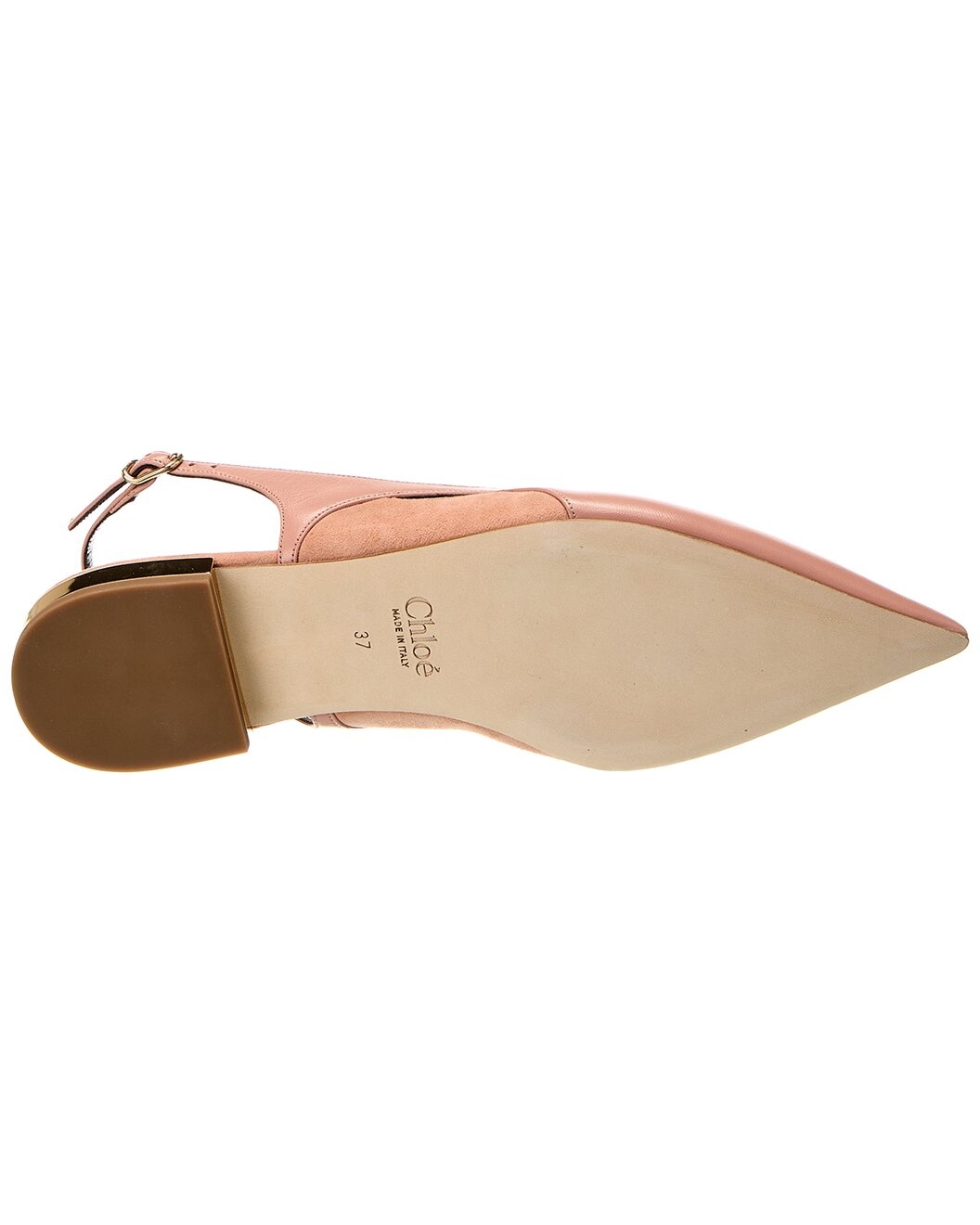 Chloé Saada Leather & Suede Slingback Flat - 4