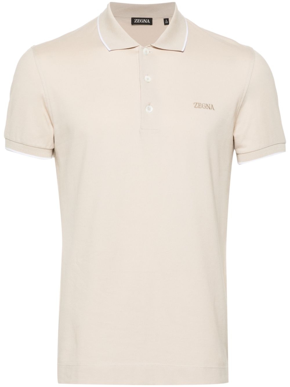 contrasting-trim piquÃ© polo shirt - 1