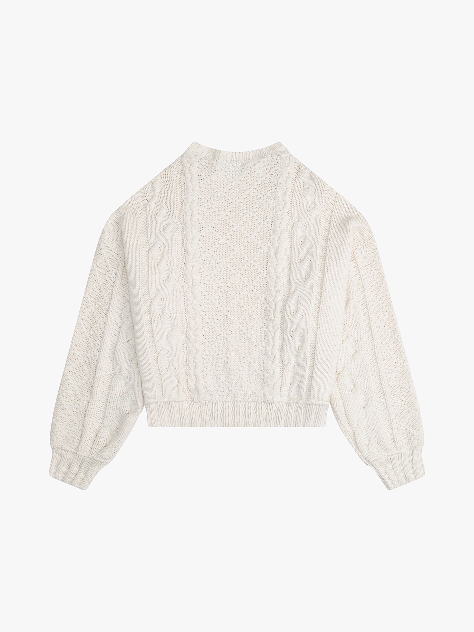 CABLE KNIT CREWNECK - 2