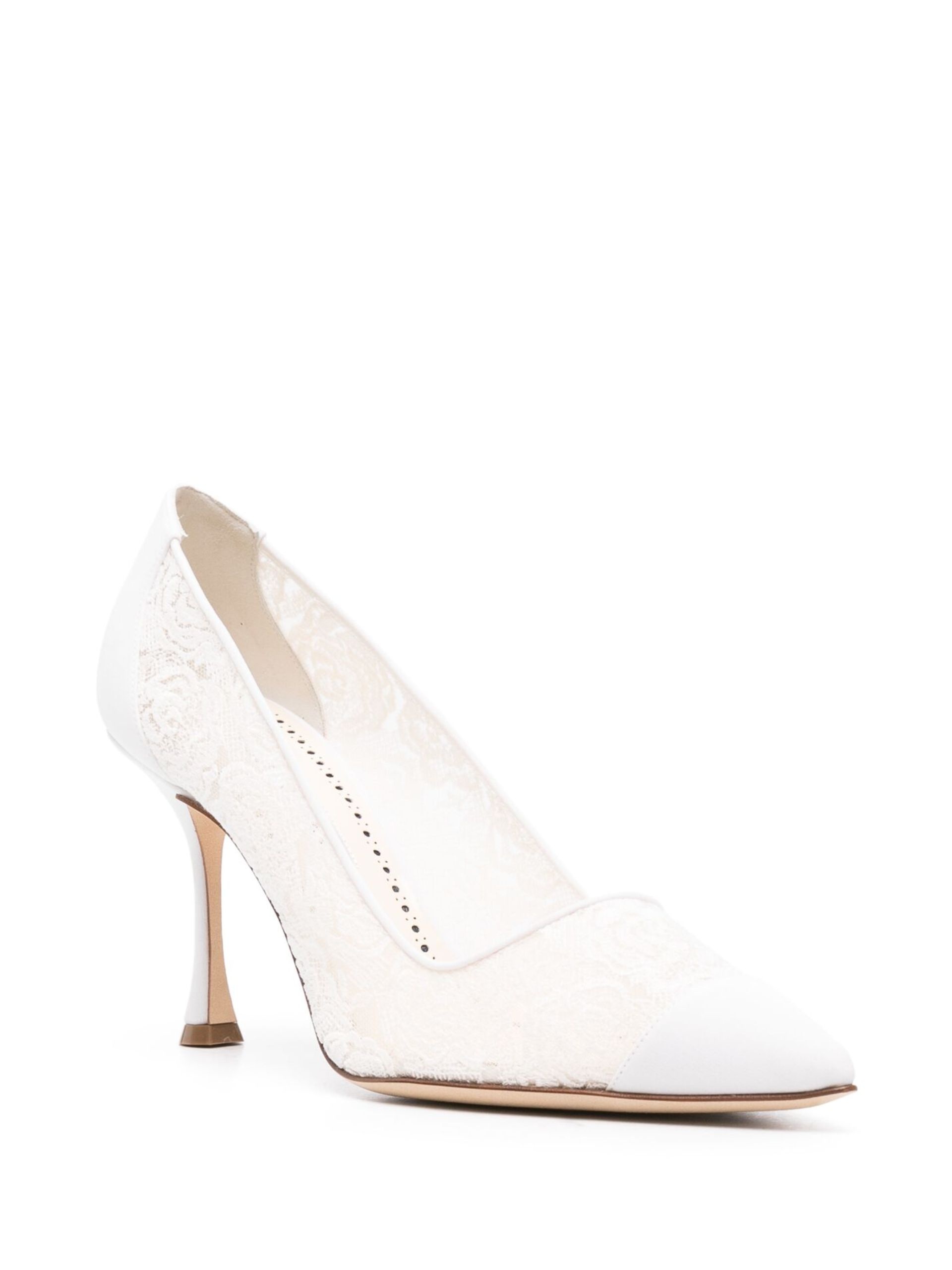 White BBLA 90mm Pumps - 2