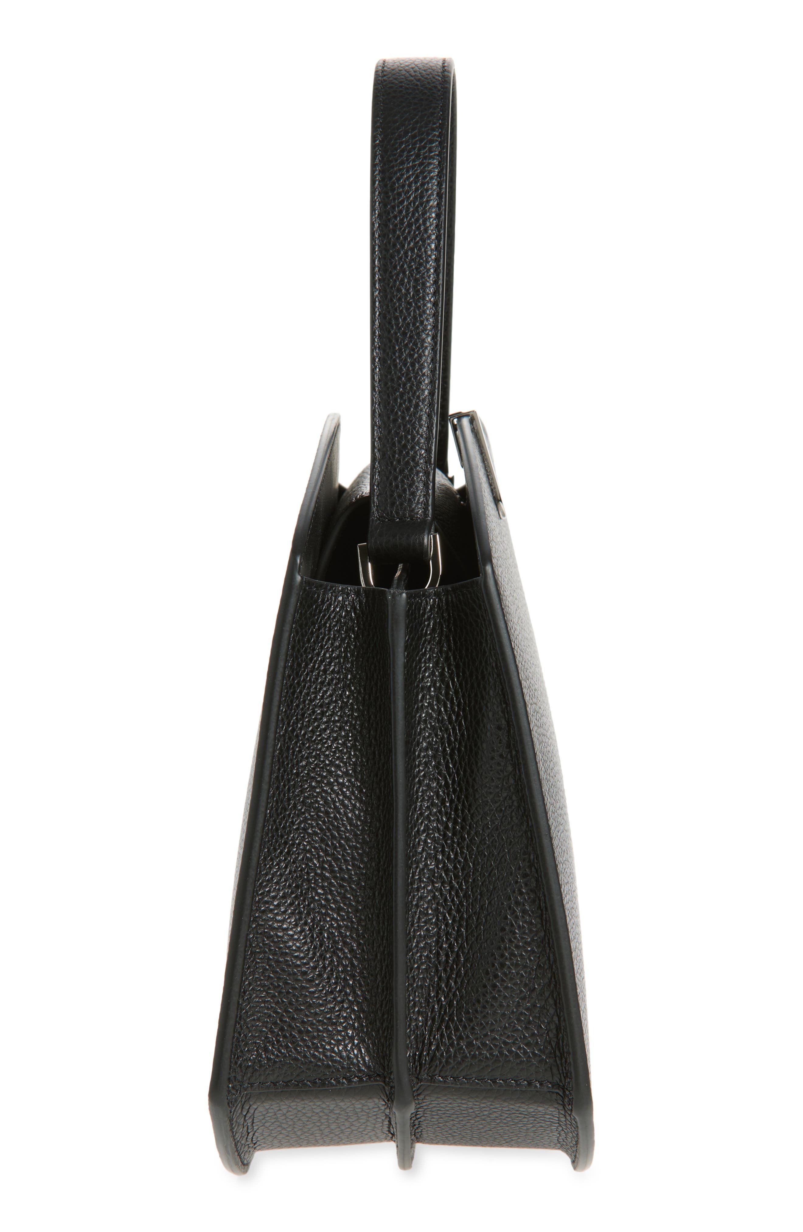 SAVETTE Florence 25 Leather Top Handle Bag in Black at Nordstrom - 6