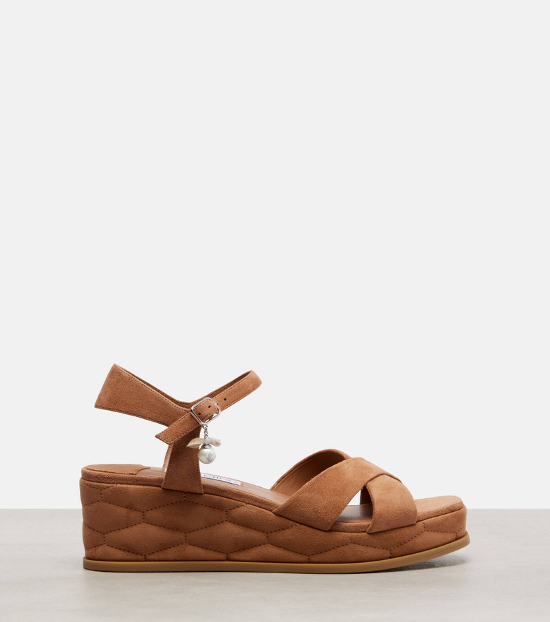 Astra 60 suede wedge sandals 4