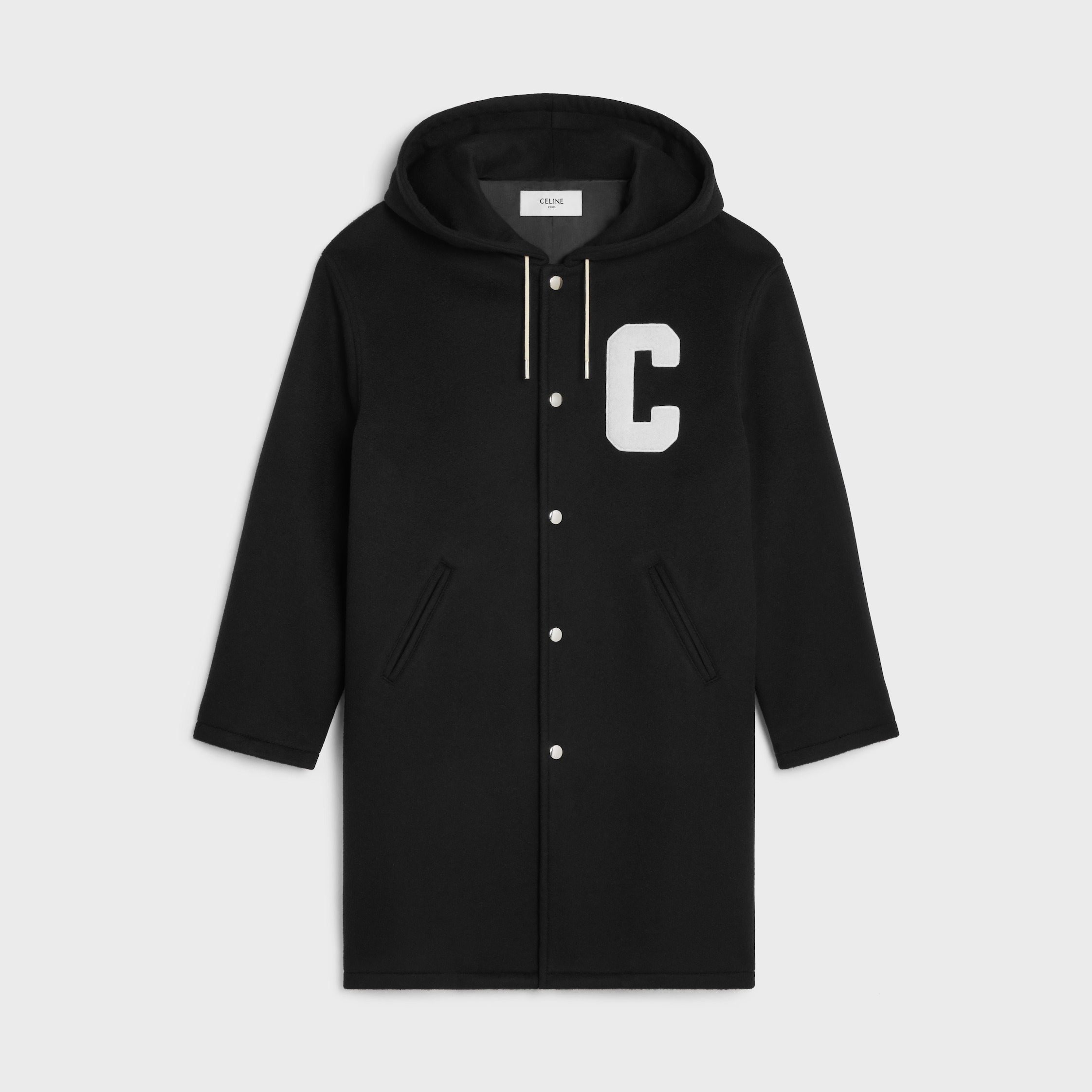 college long parka in double-face wool - 1