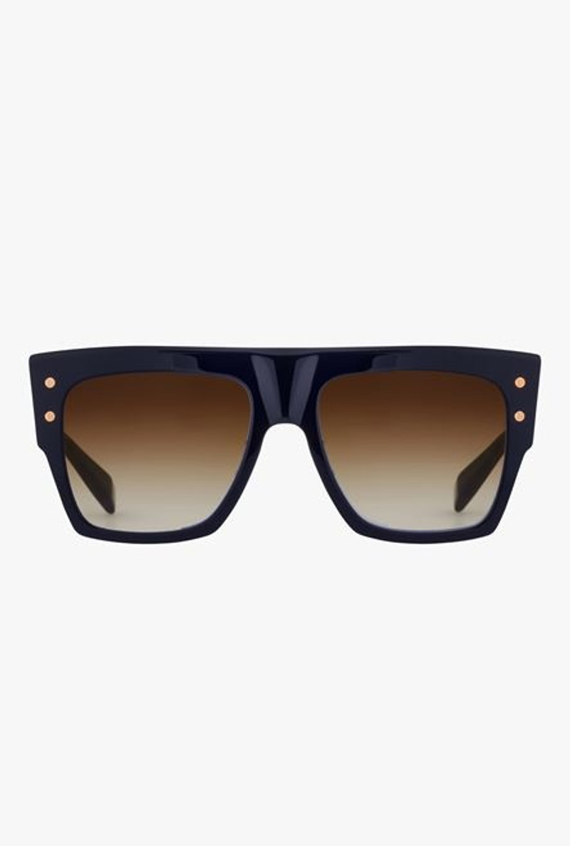 Blue and gold-tone acetate B-I sunglasses 1
