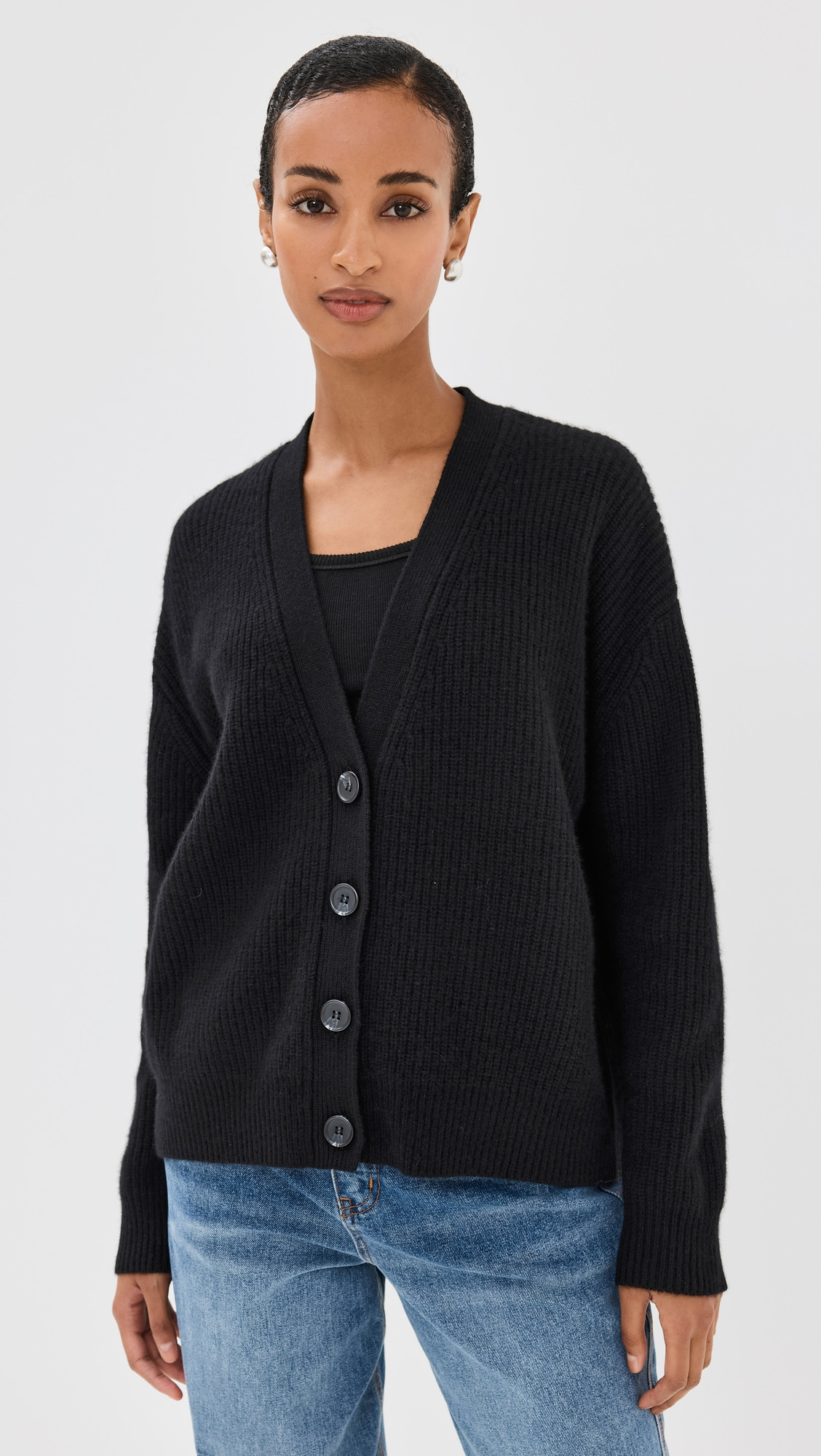 Cropped Cashmere Cocoon Cardigan - 6