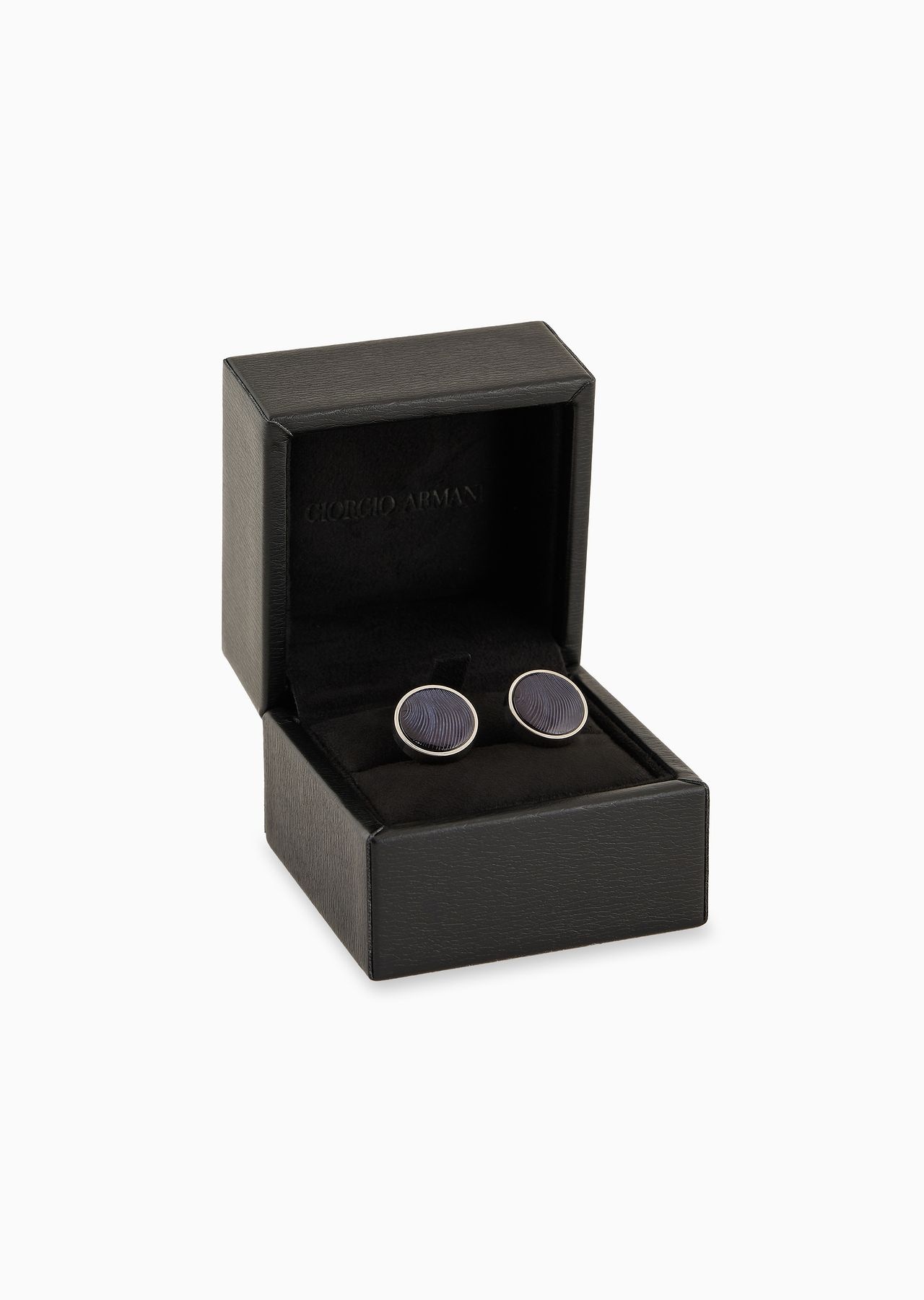 Sterling silver and mother of pearl round cufflinks - 4
