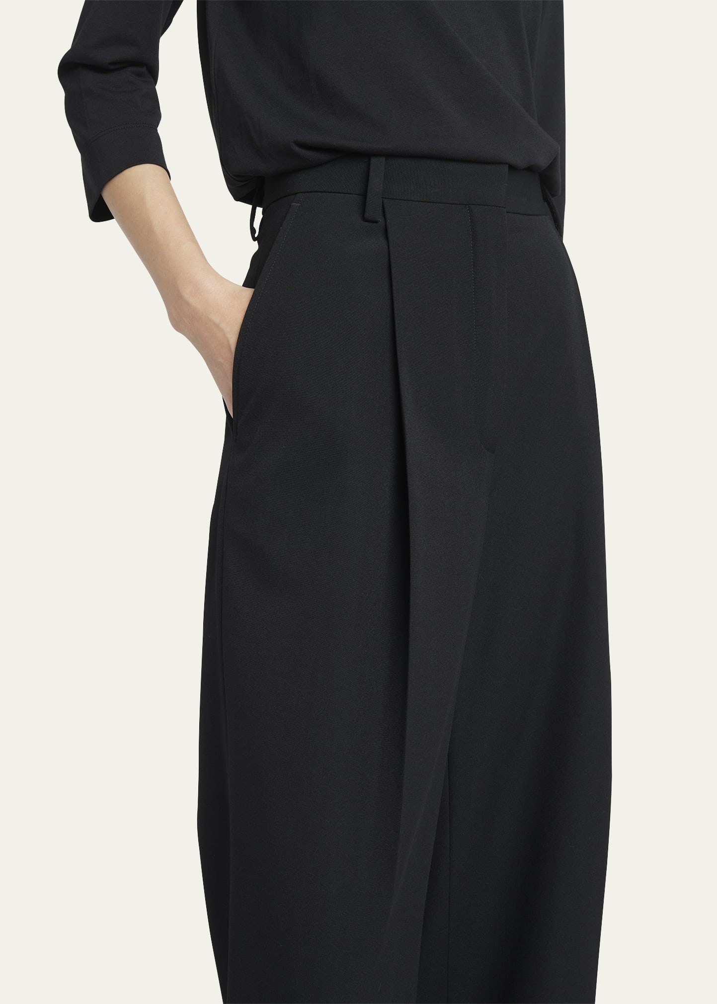 Porter Pleated Wide-Leg Pants - 7