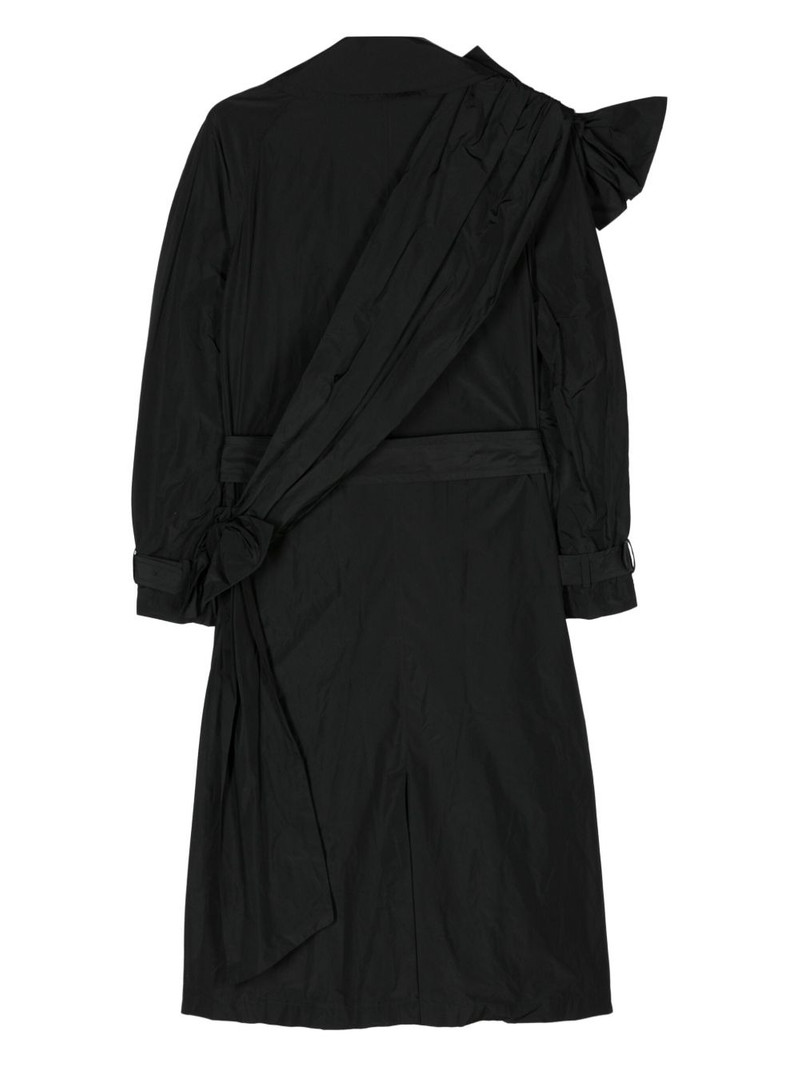 VIKTOR & ROLF bow-detail draped trench coat outlook