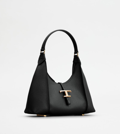 Tod's T TIMELESS HOBO BAG IN LEATHER SMALL - BLACK outlook