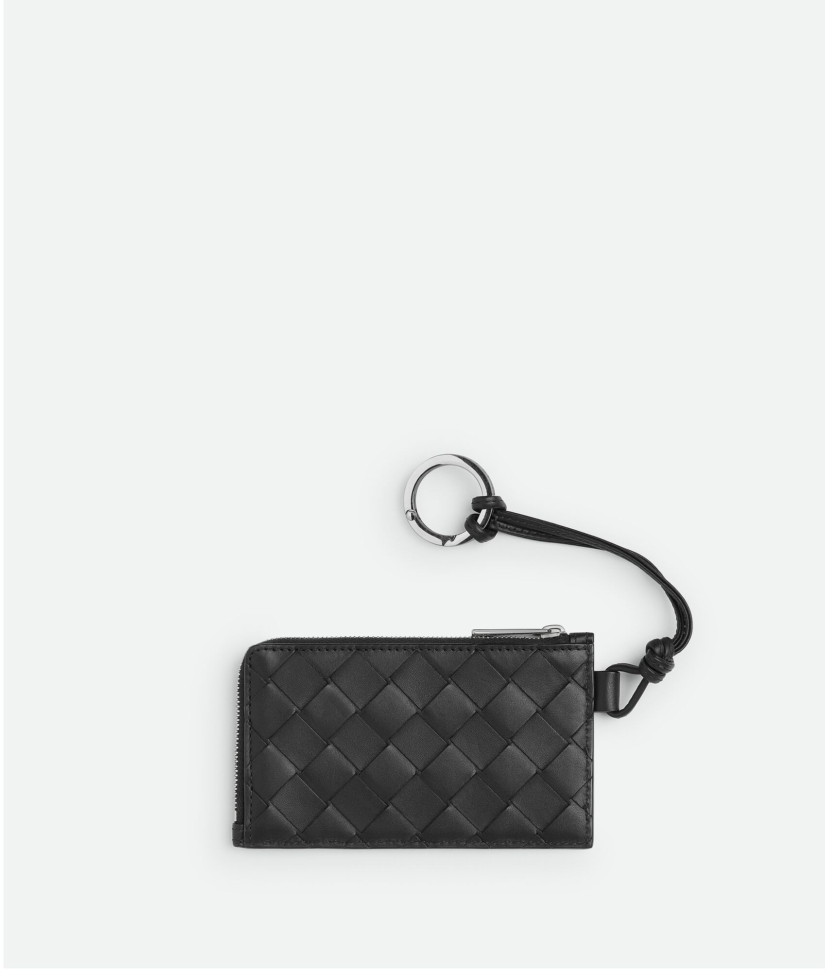 Intrecciato L-Zippered Card Holder On Strap - 2