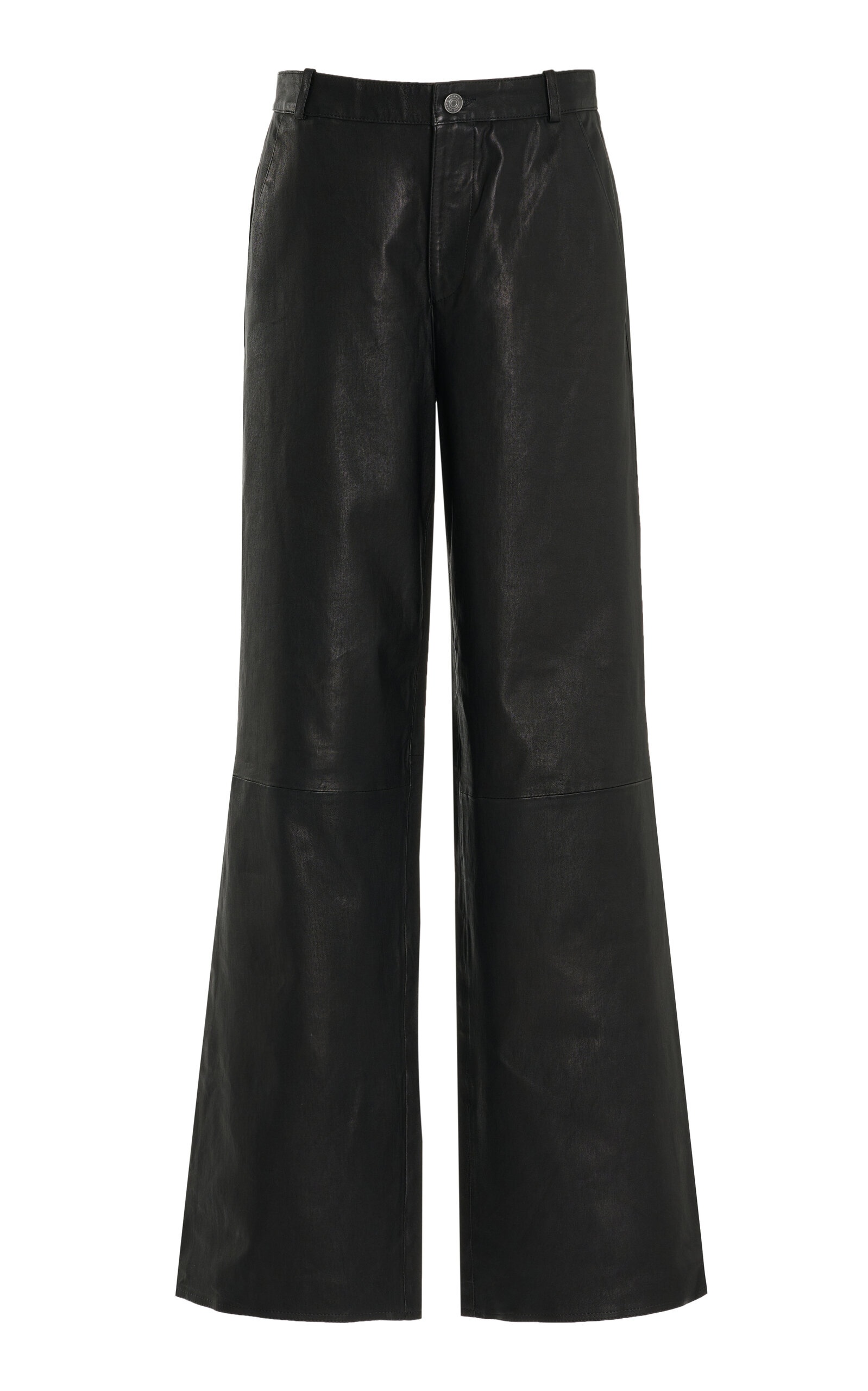 Leather Wide-Leg Pants black - 1