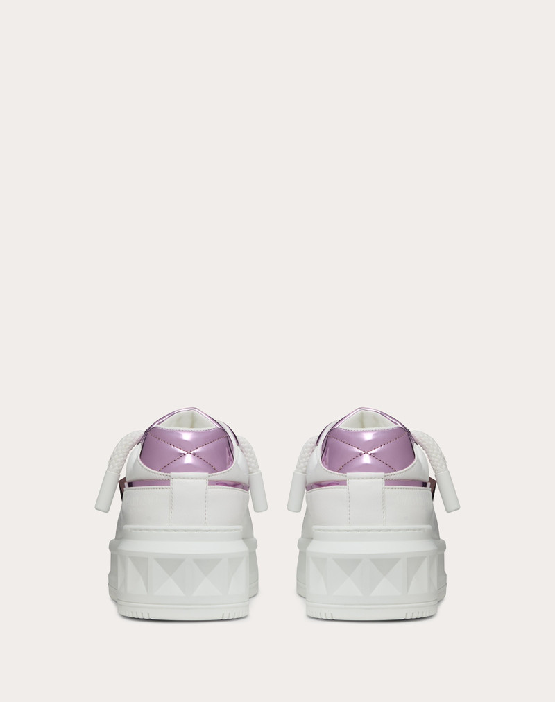 Valentino ONE STUD XL SNEAKER IN NAPPA LEATHER WITH MIRROR-EFFECT DETAILS outlook