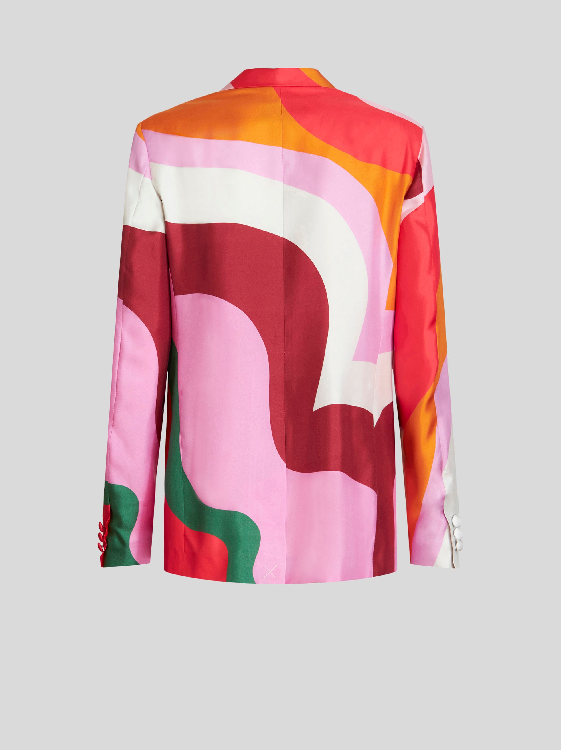 SILK JACKET WITH COLOUR BLOCK PATTERN - 5