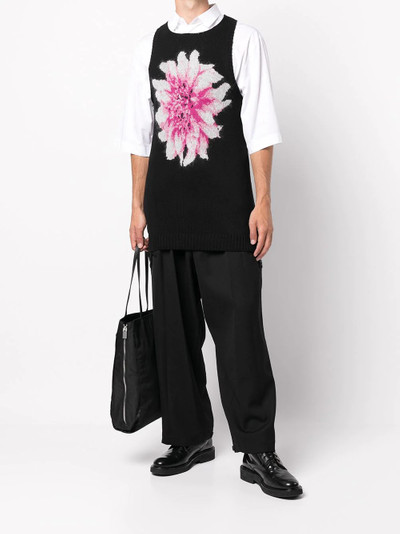 Yohji Yamamoto floral-print tank top outlook