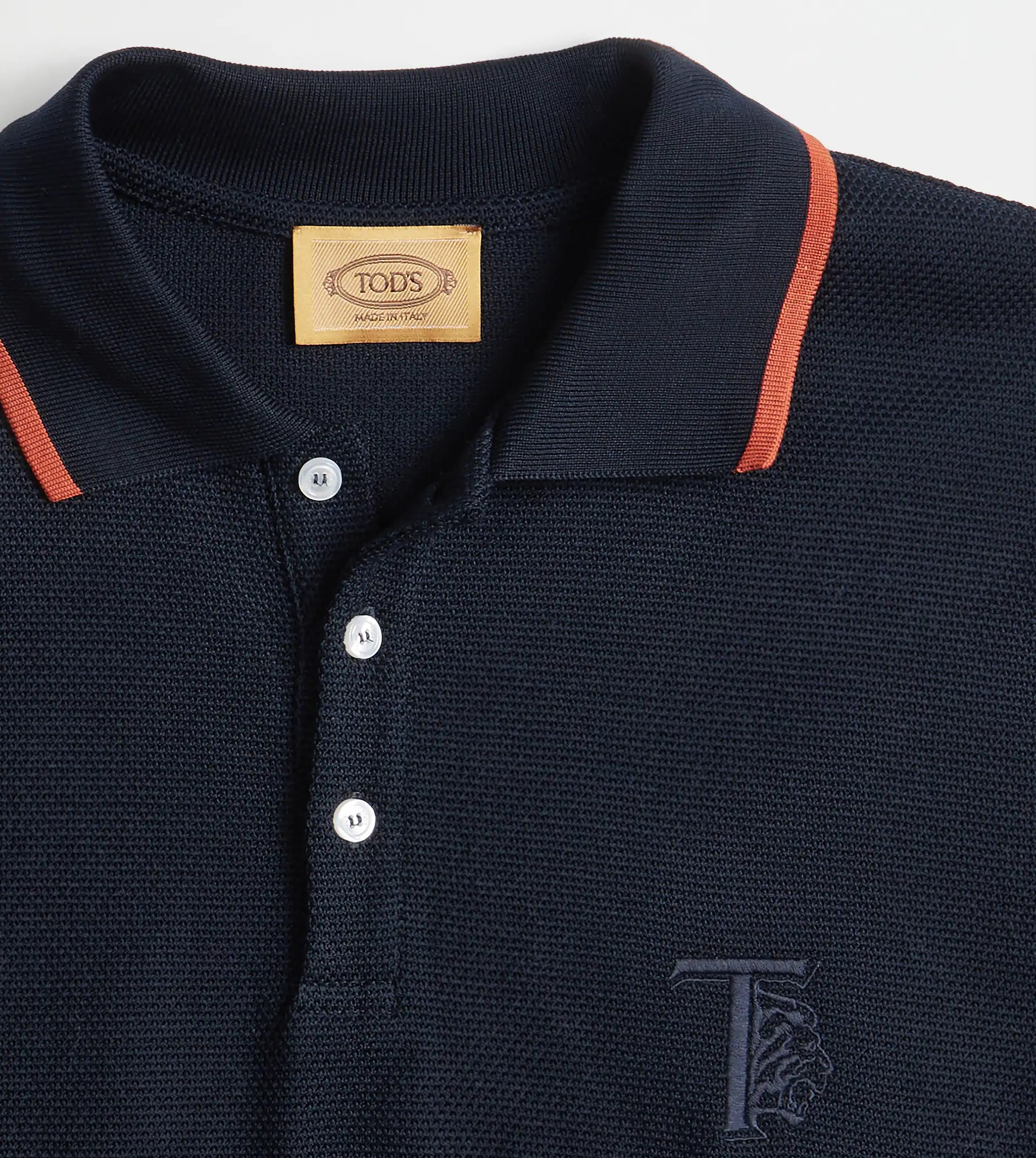 POLO SHIRT IN JACQUARD COTTON - BLUE - 6