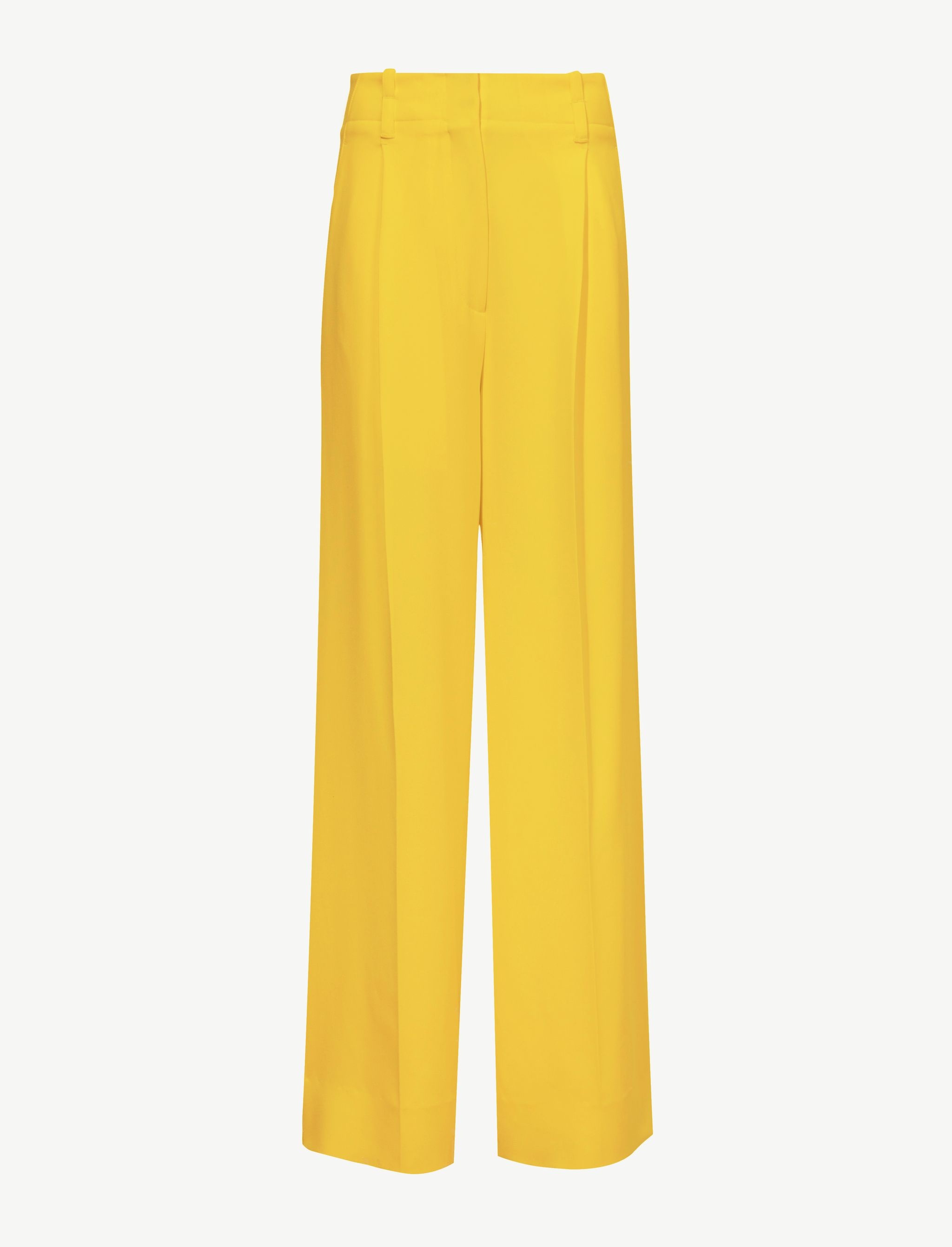 Matte Viscose Crepe Wide Leg Pants - 1