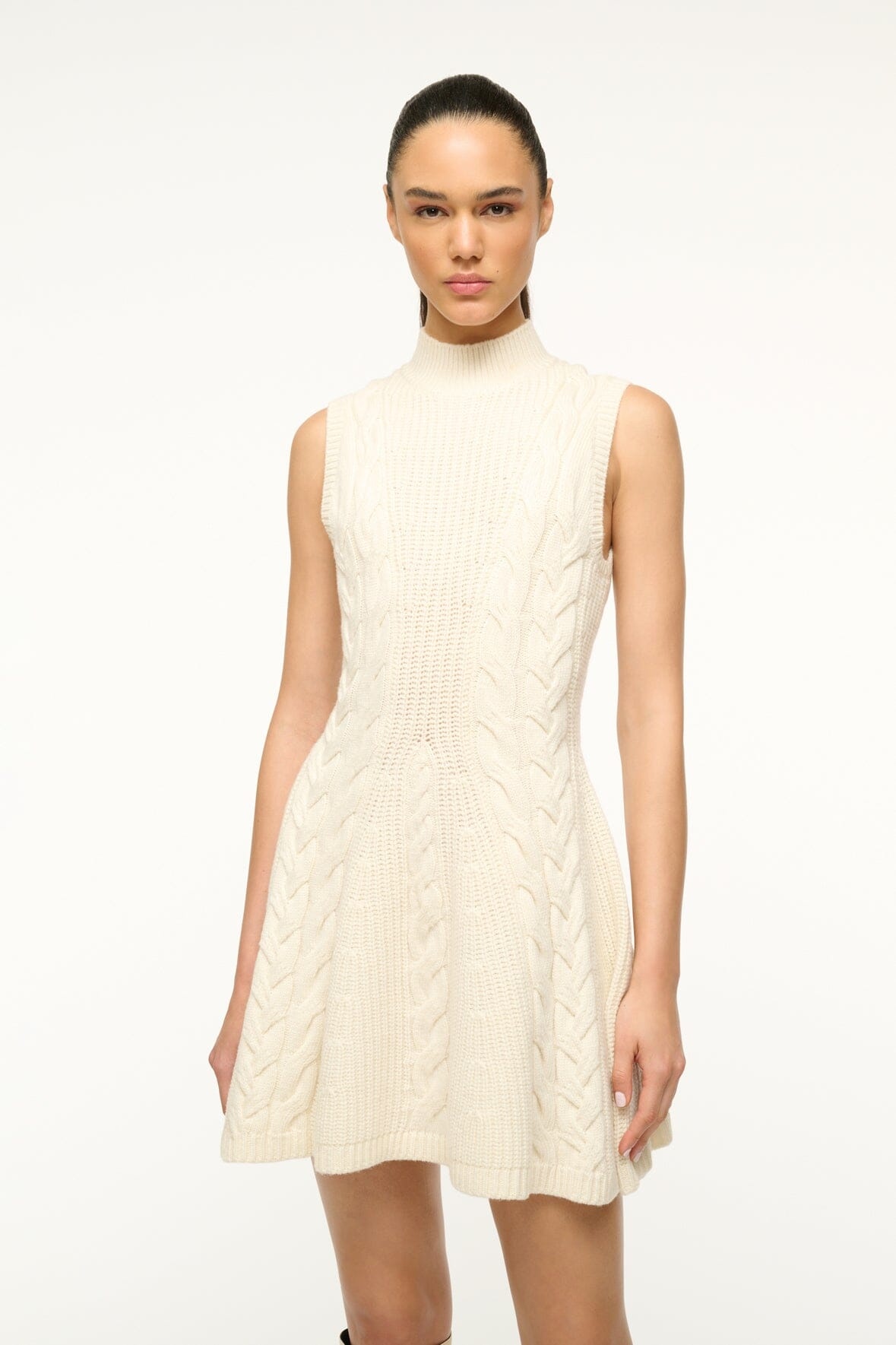 STAUD CHARADE DRESS IVORY - 3