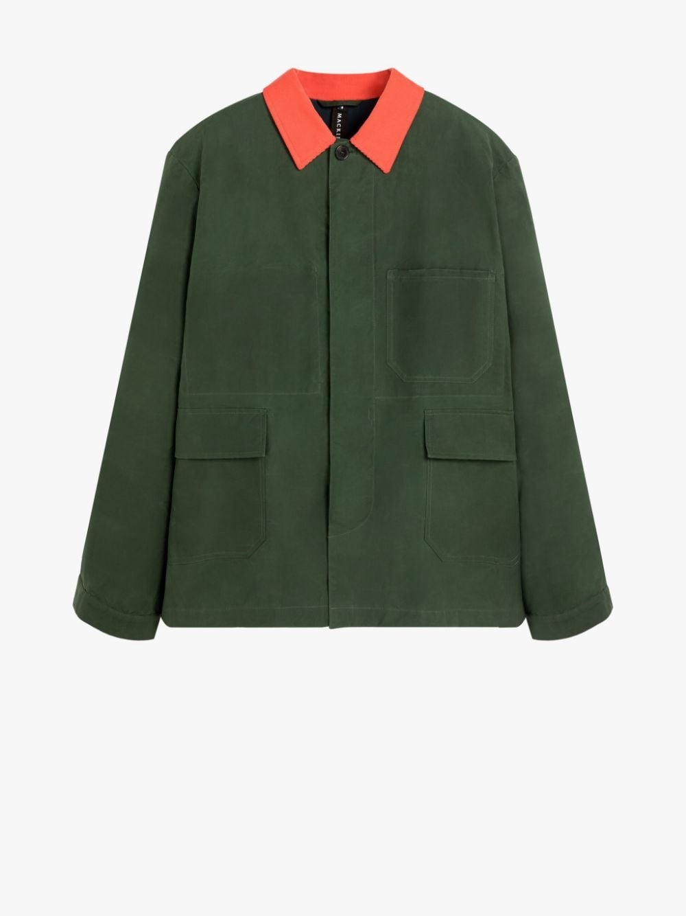 DRIZZLE GREEN WAXED COTTON CHORE JACKET - 1