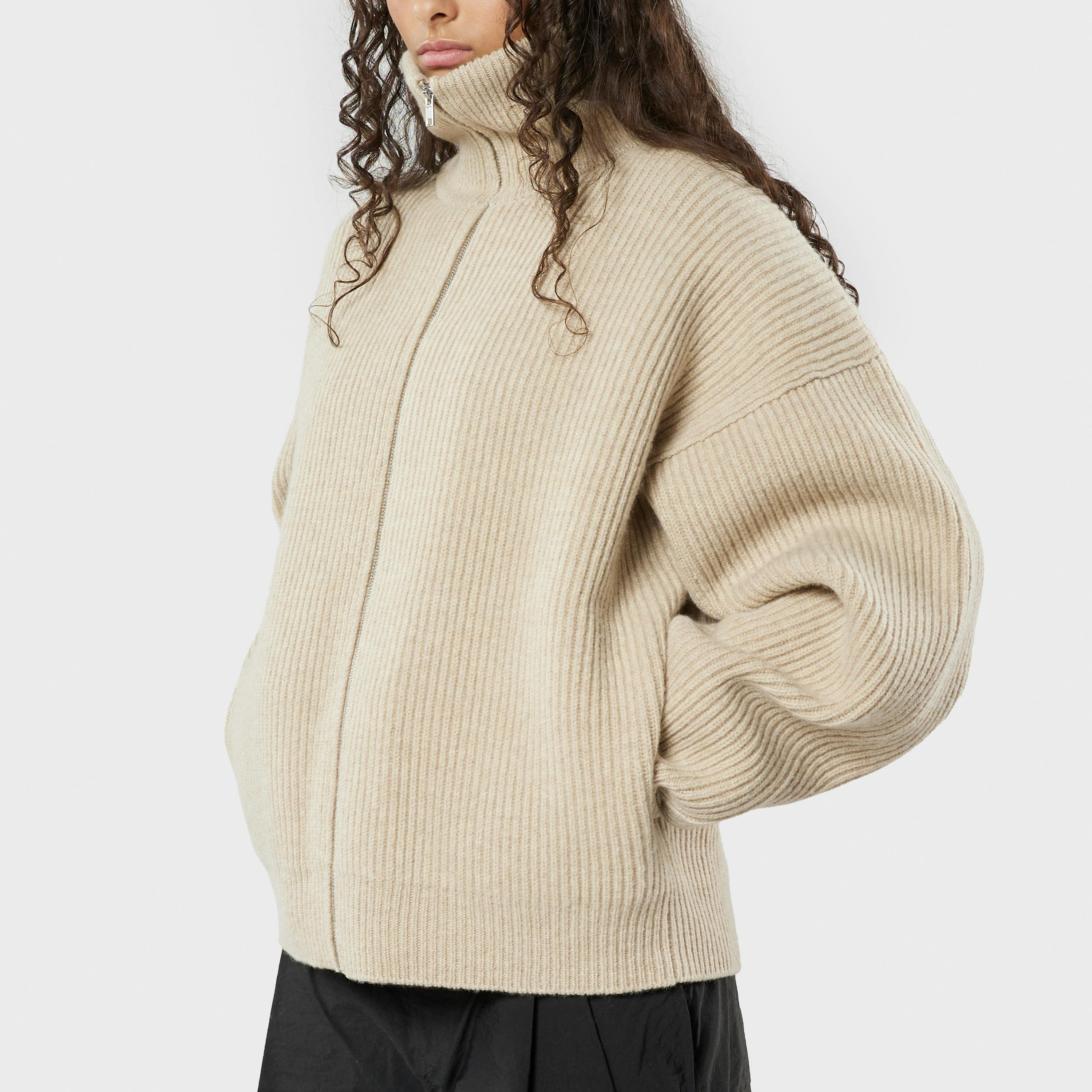 Vonarstræti Zipped Wool Sweater (Unisex) - 6