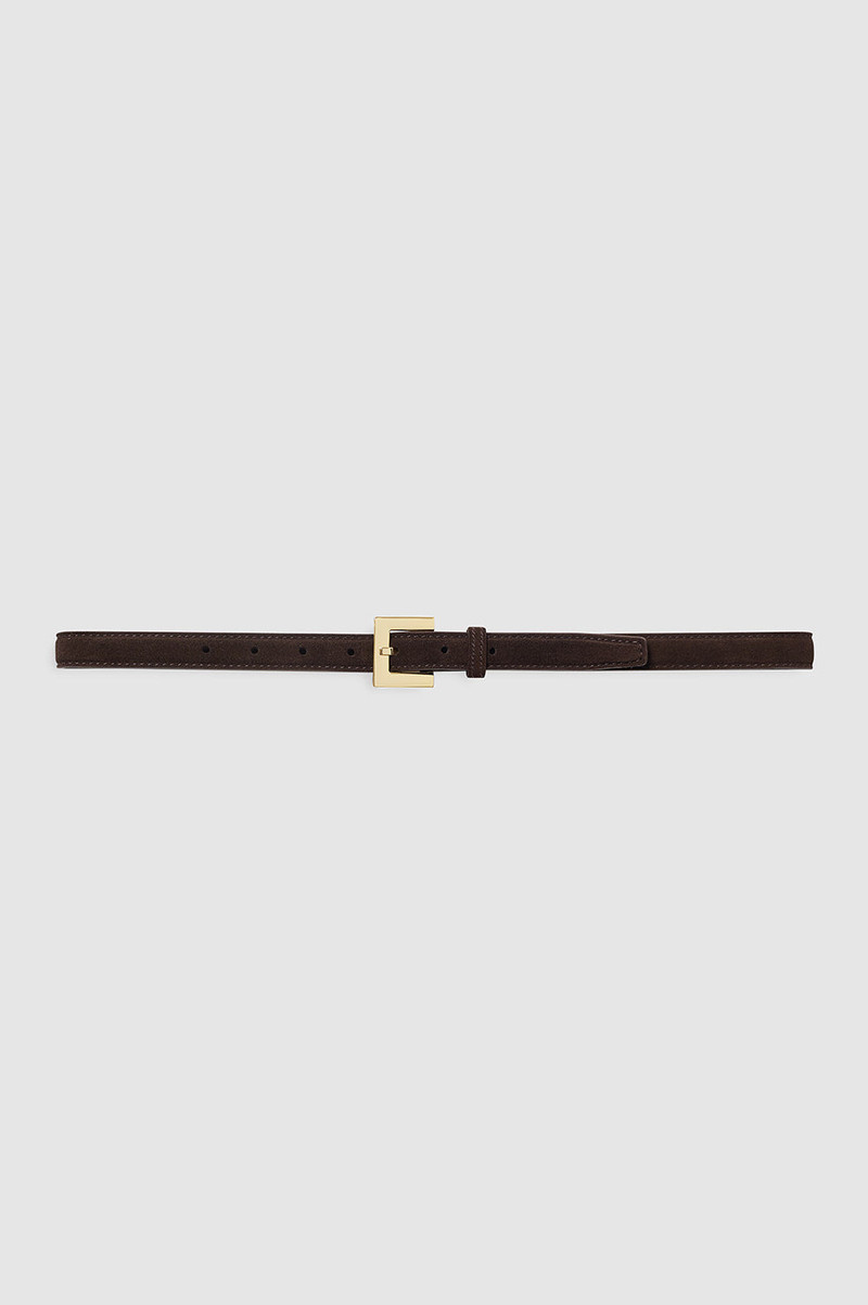 Nicola Belt - Dark Brown Suede 1