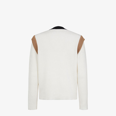 FENDI White chenille sweater outlook