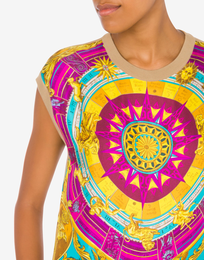 SCARF PRINT KNITTED AND SILK TWILL TOP 4