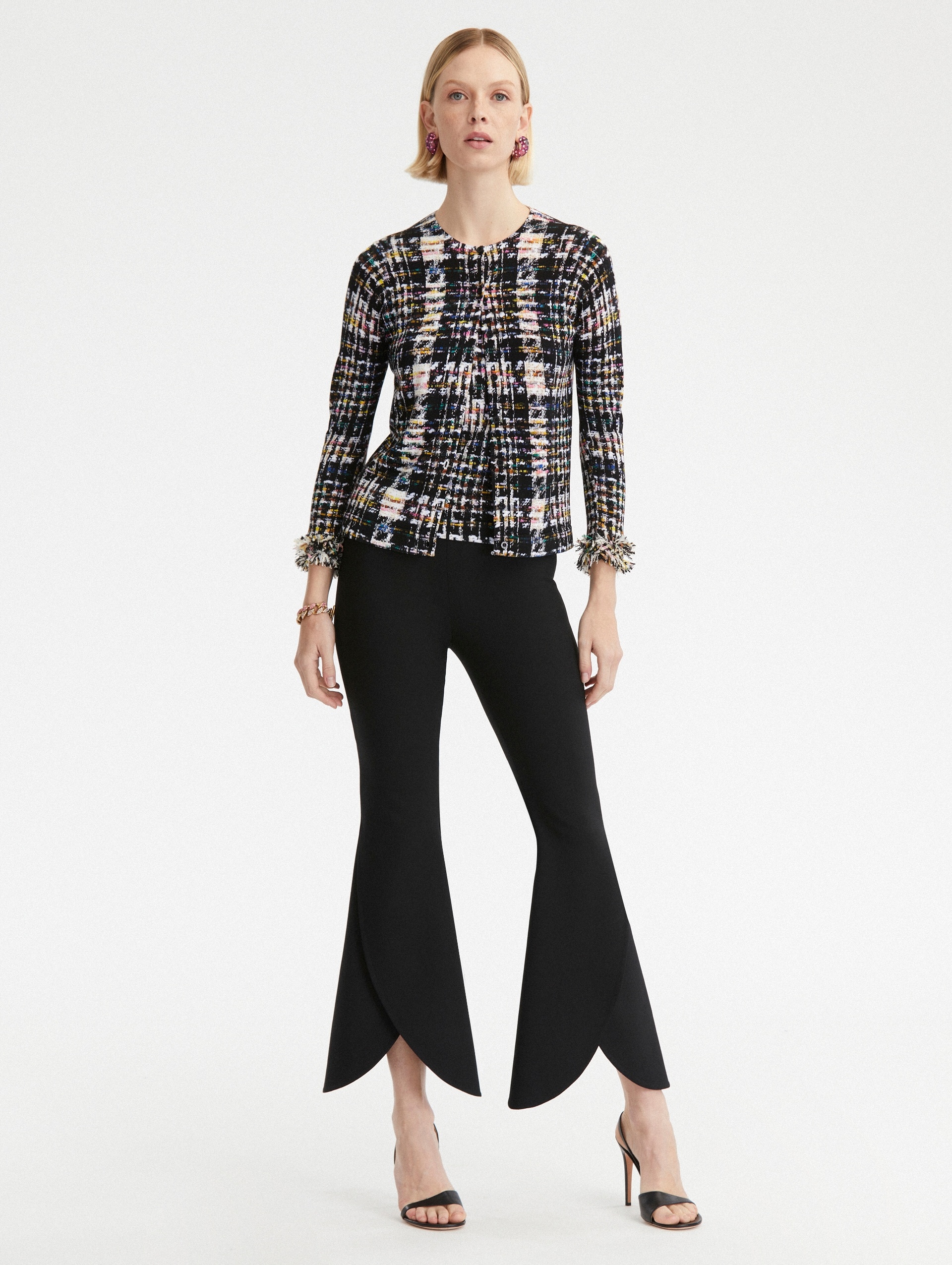 MULTICOLOR RIBBON TWEED CARDIGAN - 2