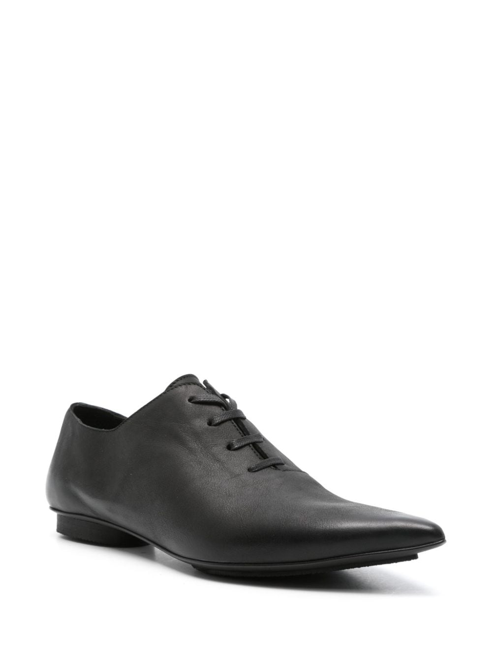 pointed leather brogues - 2