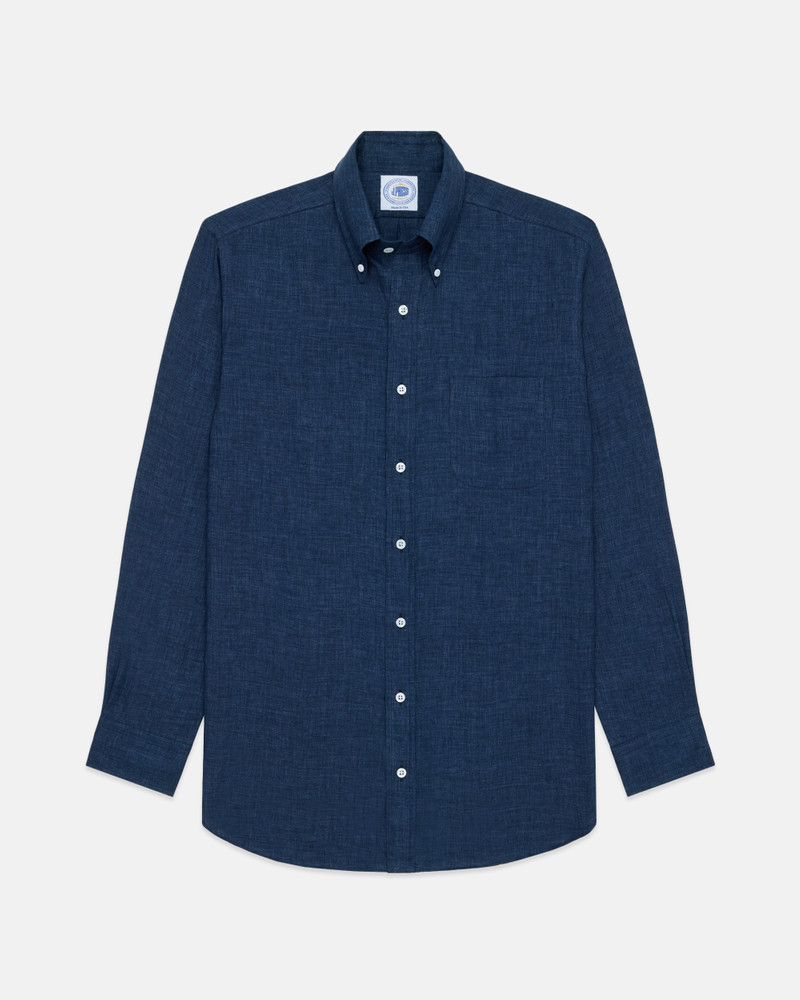 J. PRESS MADE-IN-USA THOMAS MASON NAVY LINEN SHIRT outlook