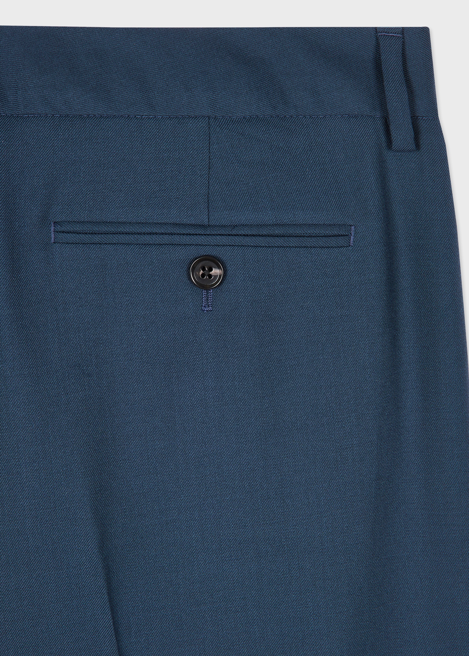 A Suit To Travel In - Women's Petrol Blue Slim-Fit Wool Trousers - 2