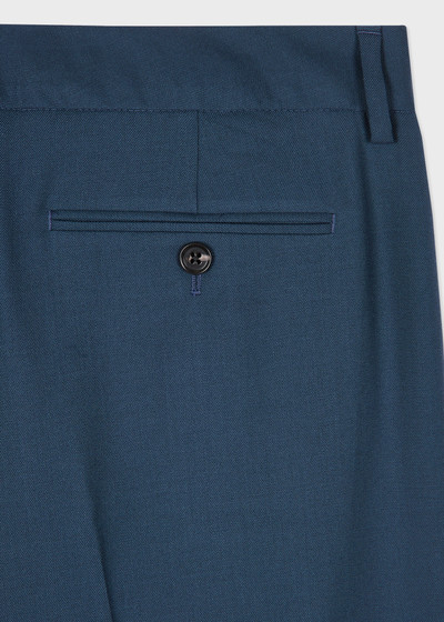 Paul Smith A Suit To Travel In - Women's Petrol Blue Slim-Fit Wool Trousers outlook