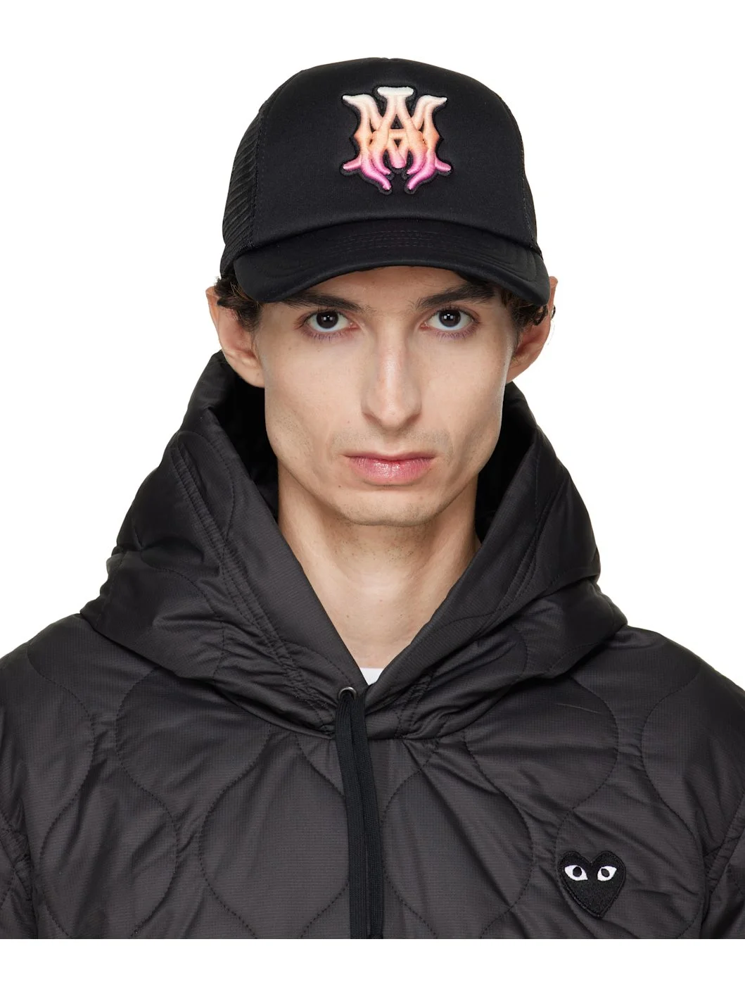 Black MA Surf Trucker Cap - 1