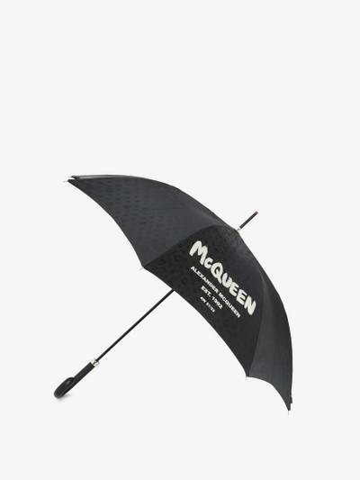 Alexander McQueen Men's McQueen Graffiti Umbrella in Black outlook